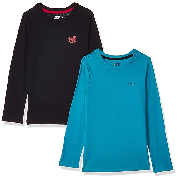 Amazon Brand - Jam & Honey Girls Regular fit T-Shirt