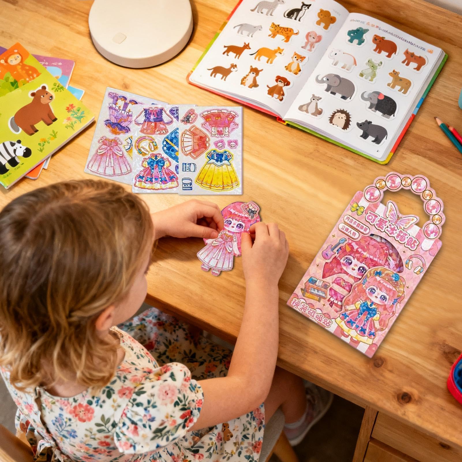 Generico Bambola Magnetica da Vestire - Giocattolo Magnete Frigo in Carta Vestiti Mix Match | Bambola di Carta Stile Anime per Bambini, Ragazze | Regalo Compleanno Gioco di Ruolo Creativo