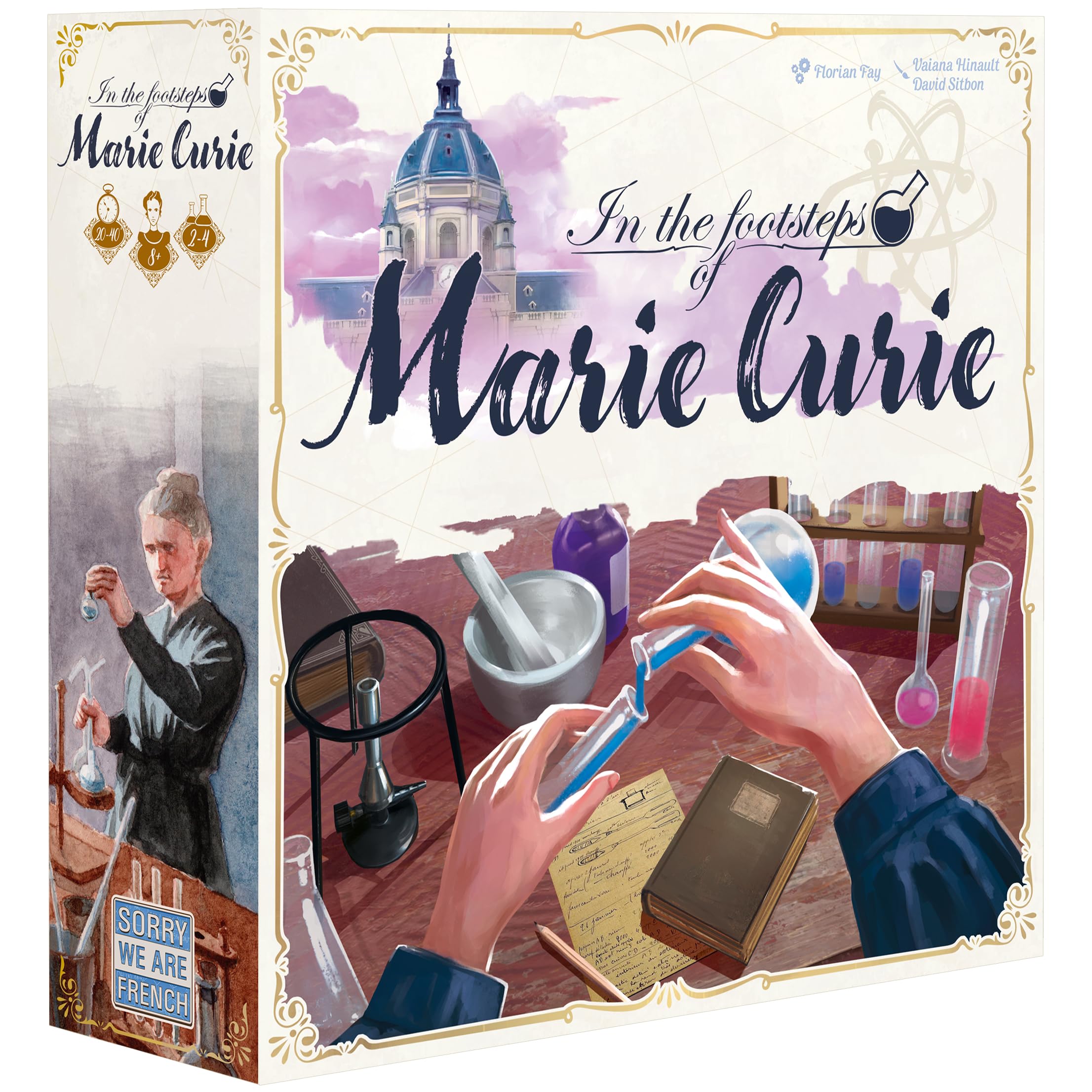 in The Footsteps of Marie Curie | Strategic Biographical Board Game About Marie Curie | Ages 10+ | 2 to 4 Players | 30 Minutes