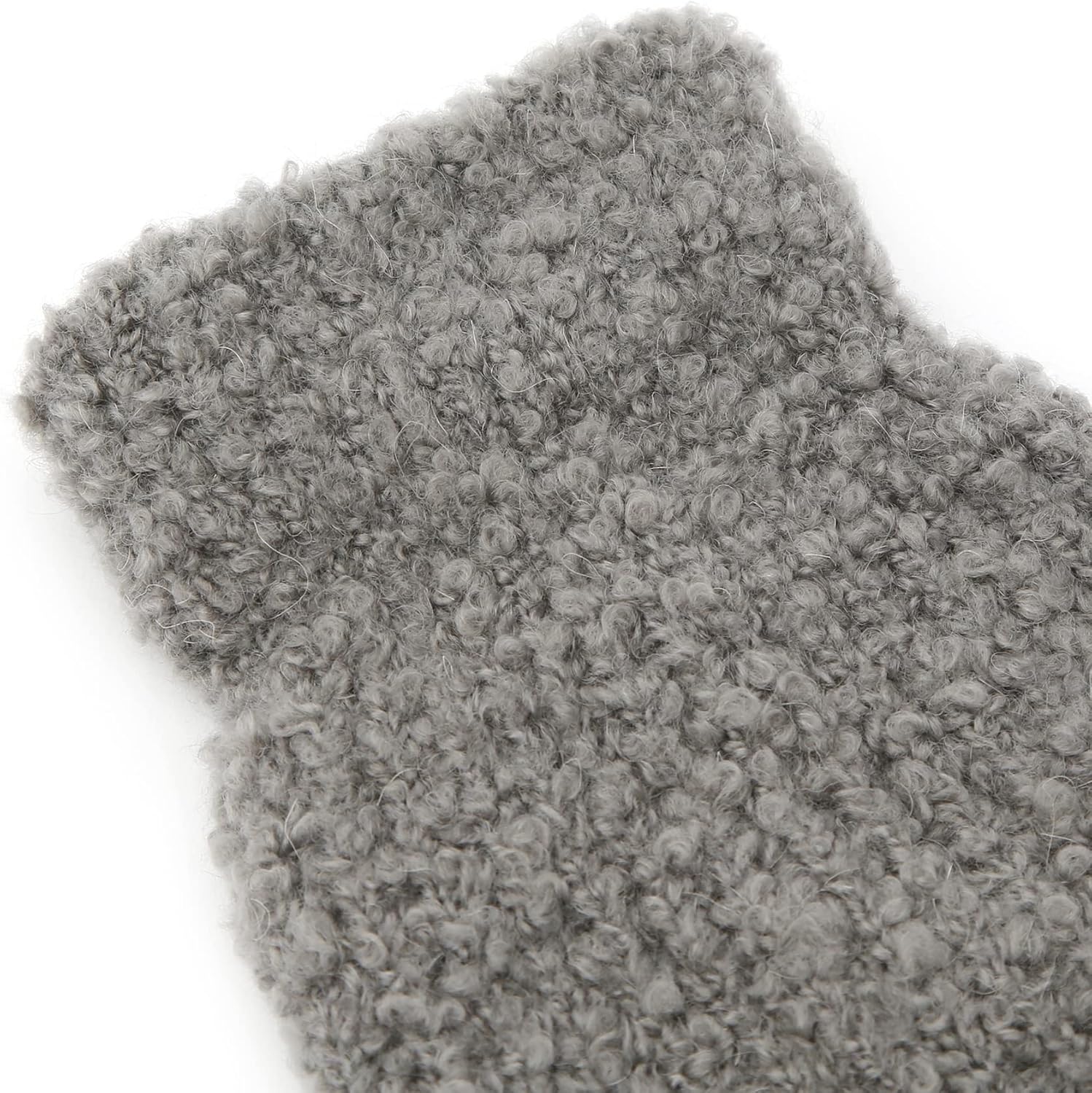 UNDERCONTROL Fall Winter Boucle Wool Mixed Soft Long Knitted Warm Fluffy Warmer Long Boots Footless Loose High Socks Korea