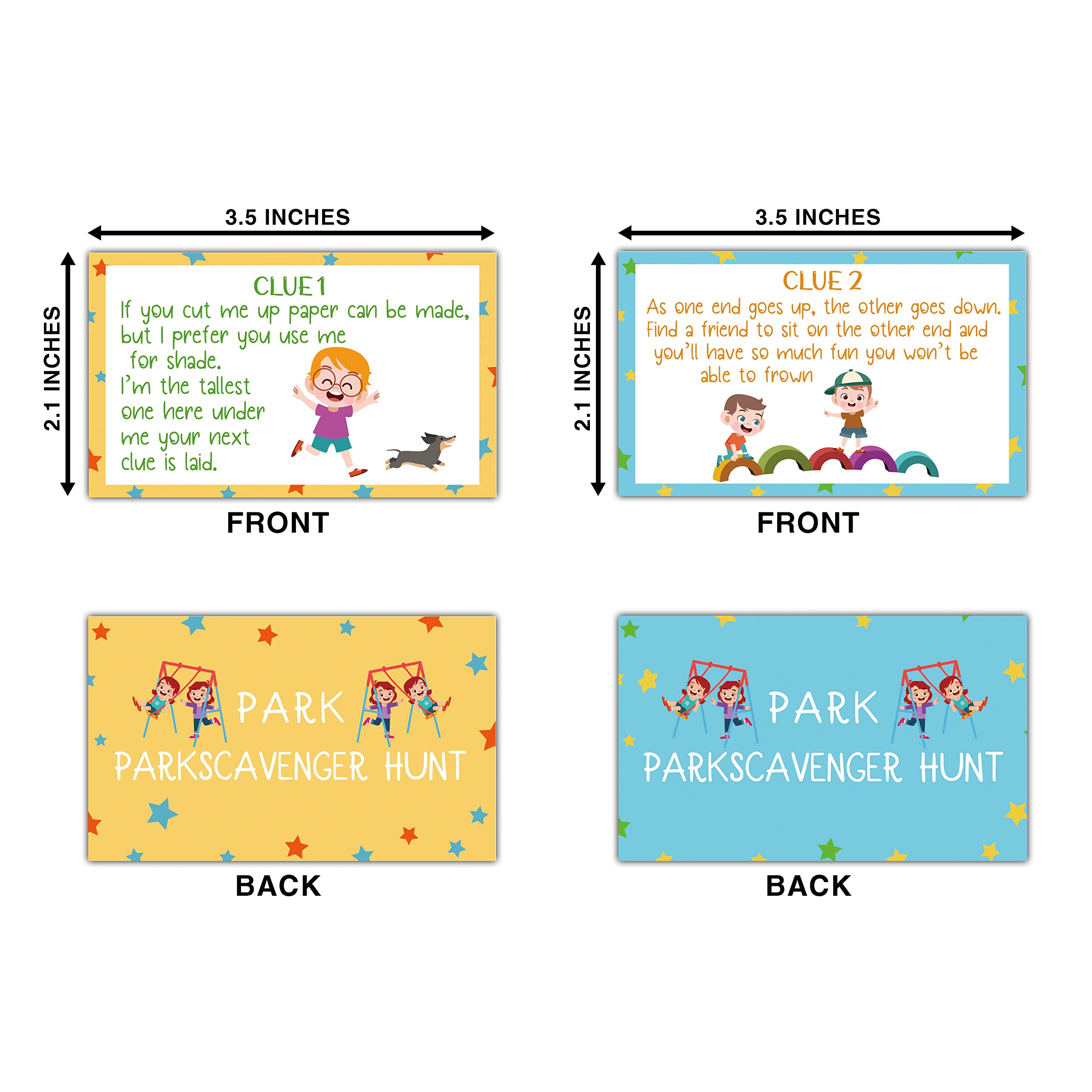 Amazon.com: Park Treasure Hunt Clues Game Cards, Classroom Playground Scavenger  Hunt Card Game(21 Cards With Colourful Envelopes), Ourdoor Children's  Day/Birthday Party Games Supplies Activities for Kids Adults Teens Teachers  Students(01) : Toys