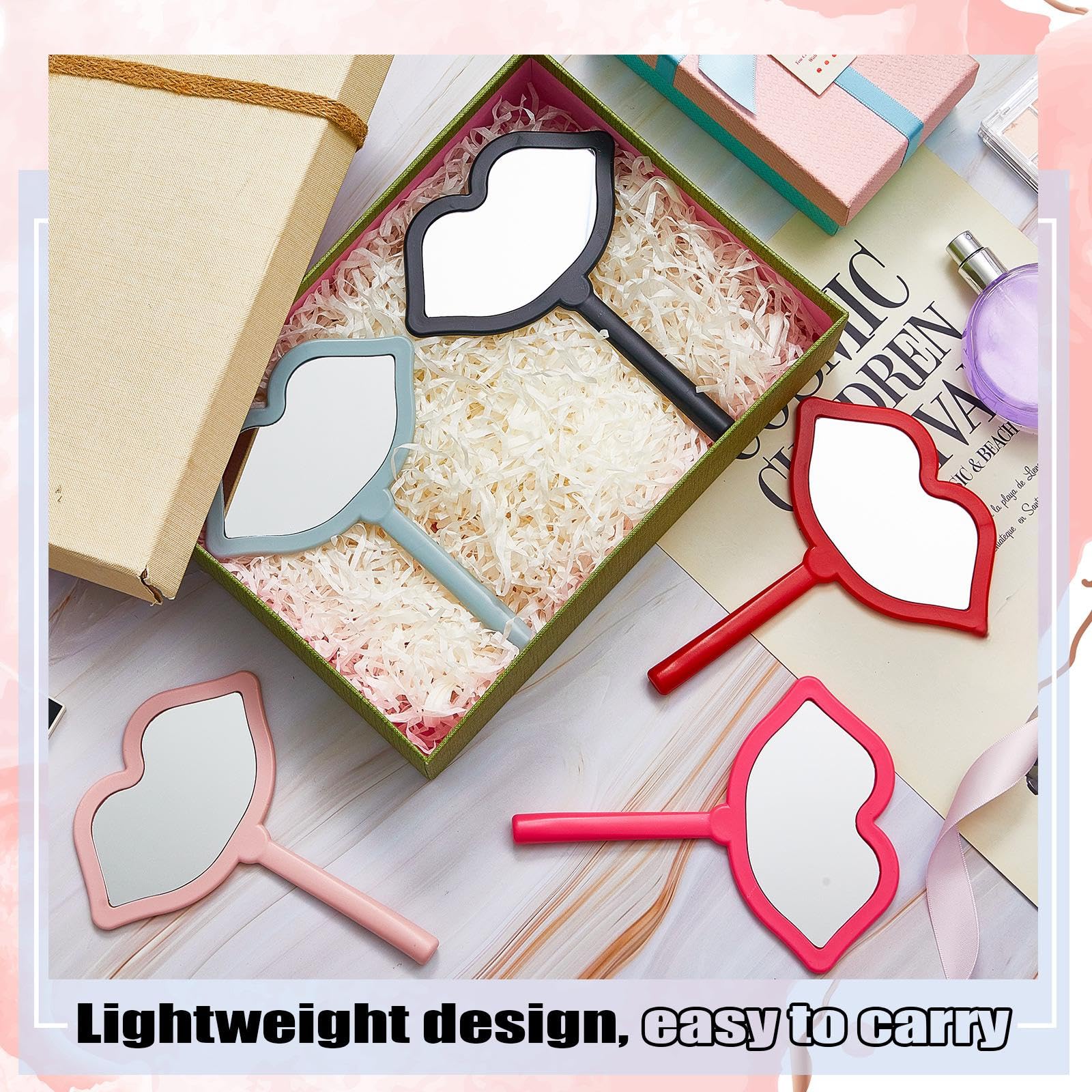 【即日発送・新品】LIP COMPACT MIRROR コンパクトミラー Amazon.com: Juexica 20 Pcs Lip Shape Hand Mirror, Compact Portable