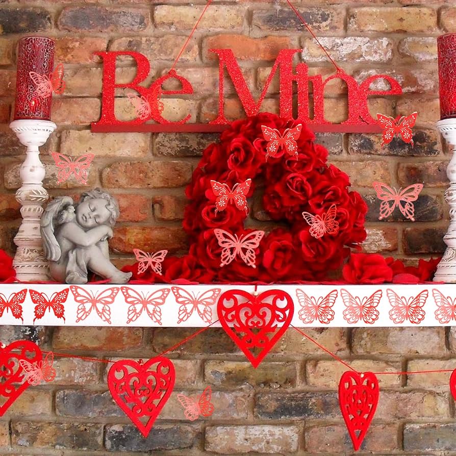 Lot De 6 Autocollants Muraux 3D En Forme De Papillon Rose