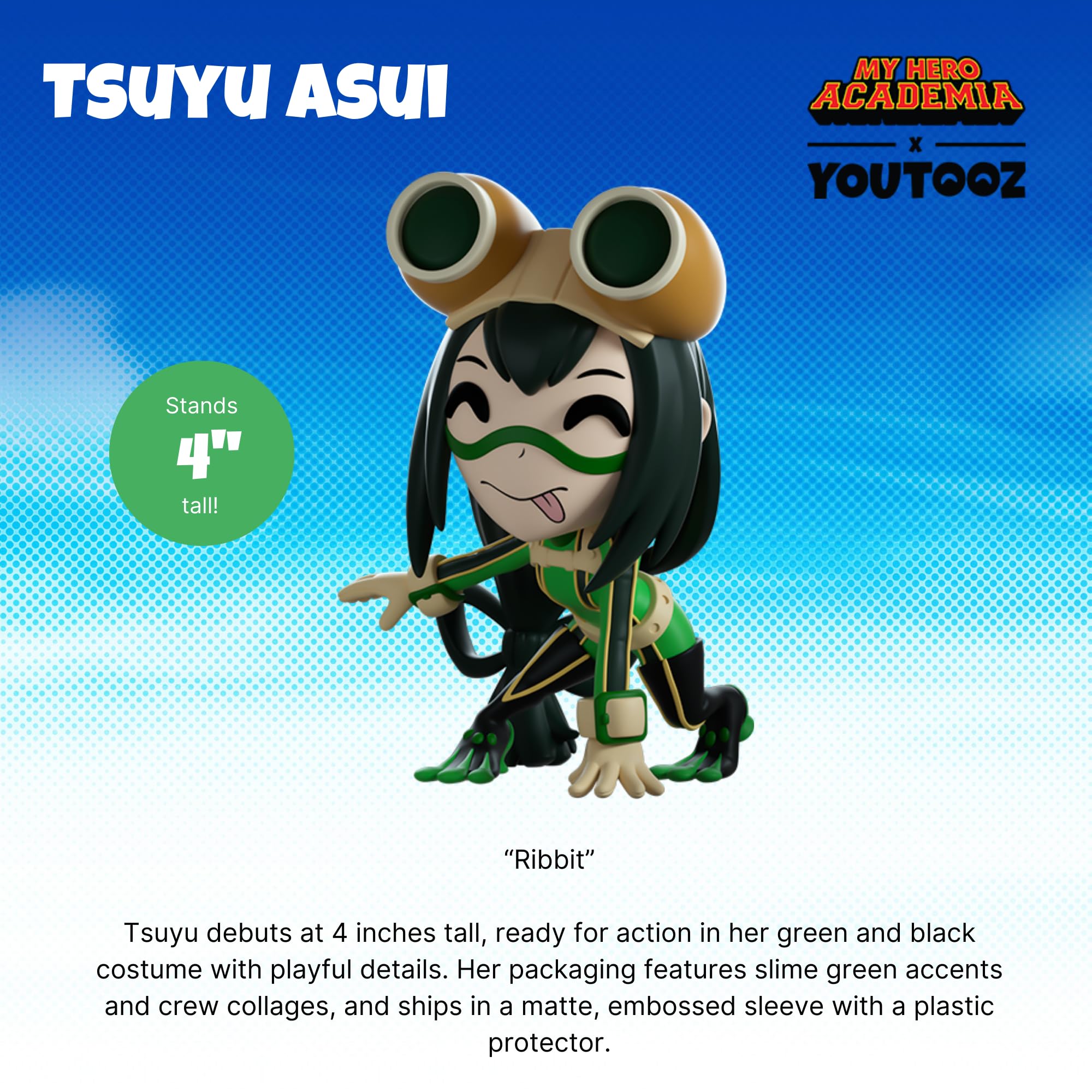 Youtooz My Hero Academia Tsuyu Asui 4" Vinyl Figure, Collectible Tsuyu Asui from My Hero Academia - Image 2