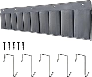 RV Shoe Pockets 10 Pockets Heavy Hanging Bedside Storage Organizer with Sturdy Hooks Storage Pockets Hangs on bed for Shoes Toys and Tool Accessories