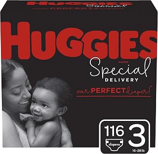 Huggies Special Delivery Hypoallergenic Baby Diapers, Size 3, 116 Ct, One Month Supply