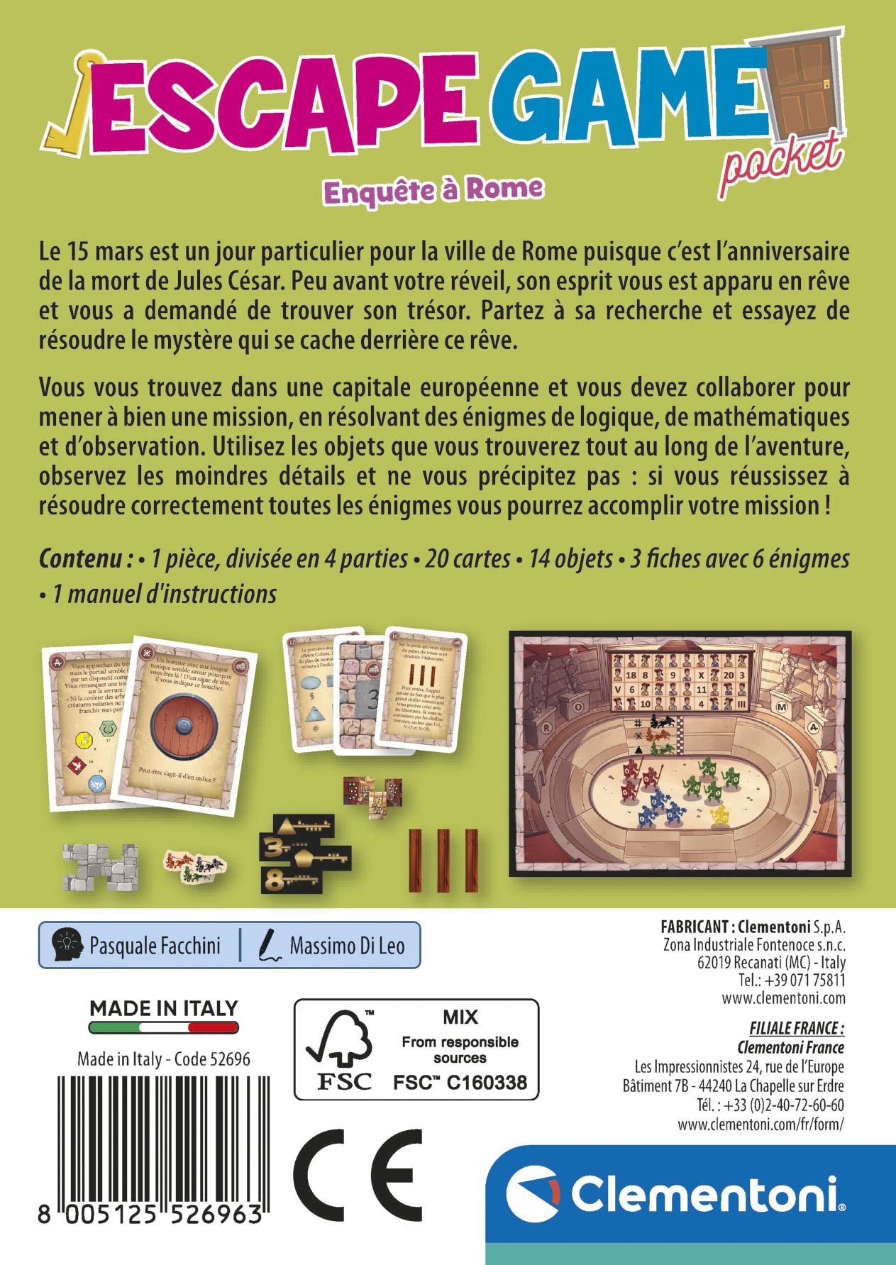 Escape Game Mind Gioco Clementoni Gioco Da Tavolo Sblocca La Porta