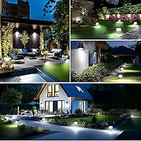 Vista 8 de Solar Spot Lights Outdoor with 60 LED & Auto On/Off, 4 Pack Solar Lights Outdoor Waterproof IP68 with 3 Lighting Modes, 2-in-1 Solars Landscape