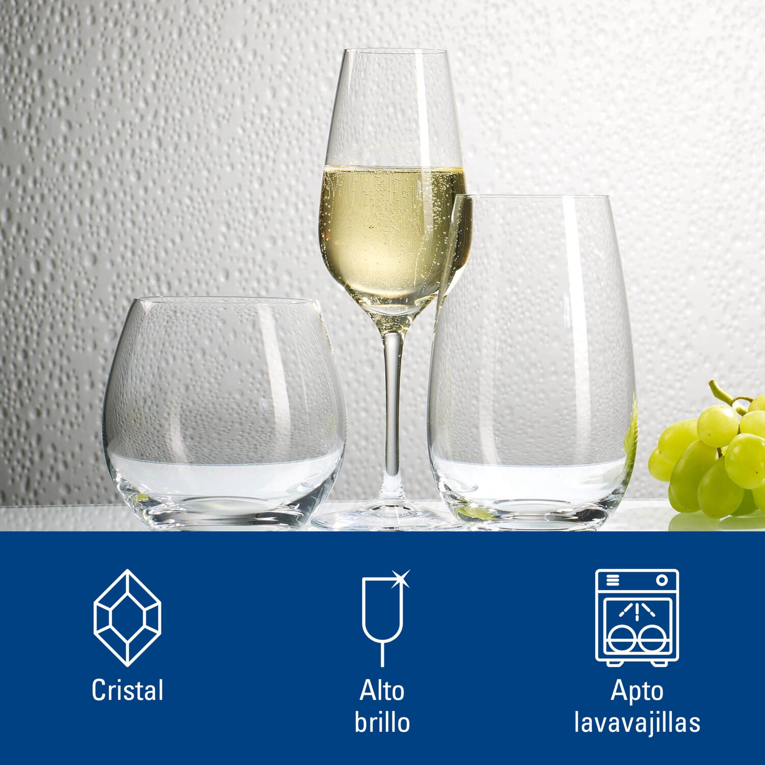 Villeroy & Boch - Entrée Vaso Set 4 Piezas Claro, Apto para Lavavajillas, Vaso de Água de Cristal, Copas de Vidrio, Vasos Vidrio, Set Vasos, Vidrio de Cristal