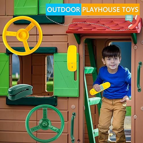 Miniatura 5 de Accesorios para el patio de recreo, Swingset, manijas de seguridad para volante, juego de columpios de plástico para teléfono para niños, juego de