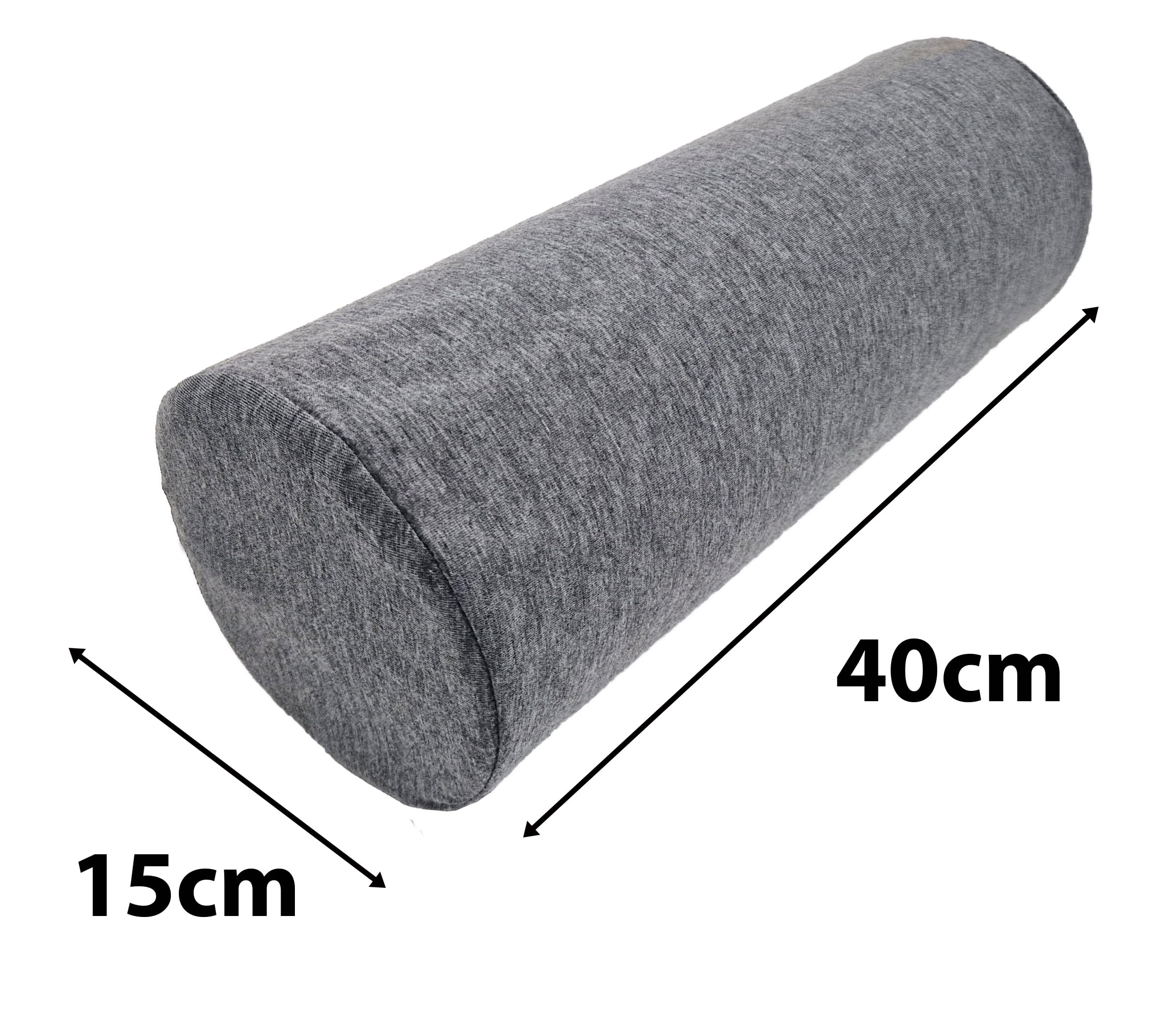 Tiga-Med Orthopädische Nackenrolle, Schaumstoff, Schwarz oder Anthrazit, 40x15cm, Abnehmbarer & waschbarer Bezug, für Nacken/Knie/Rücken, OEKOTEX Zertifiziert (5, Anthrazit)