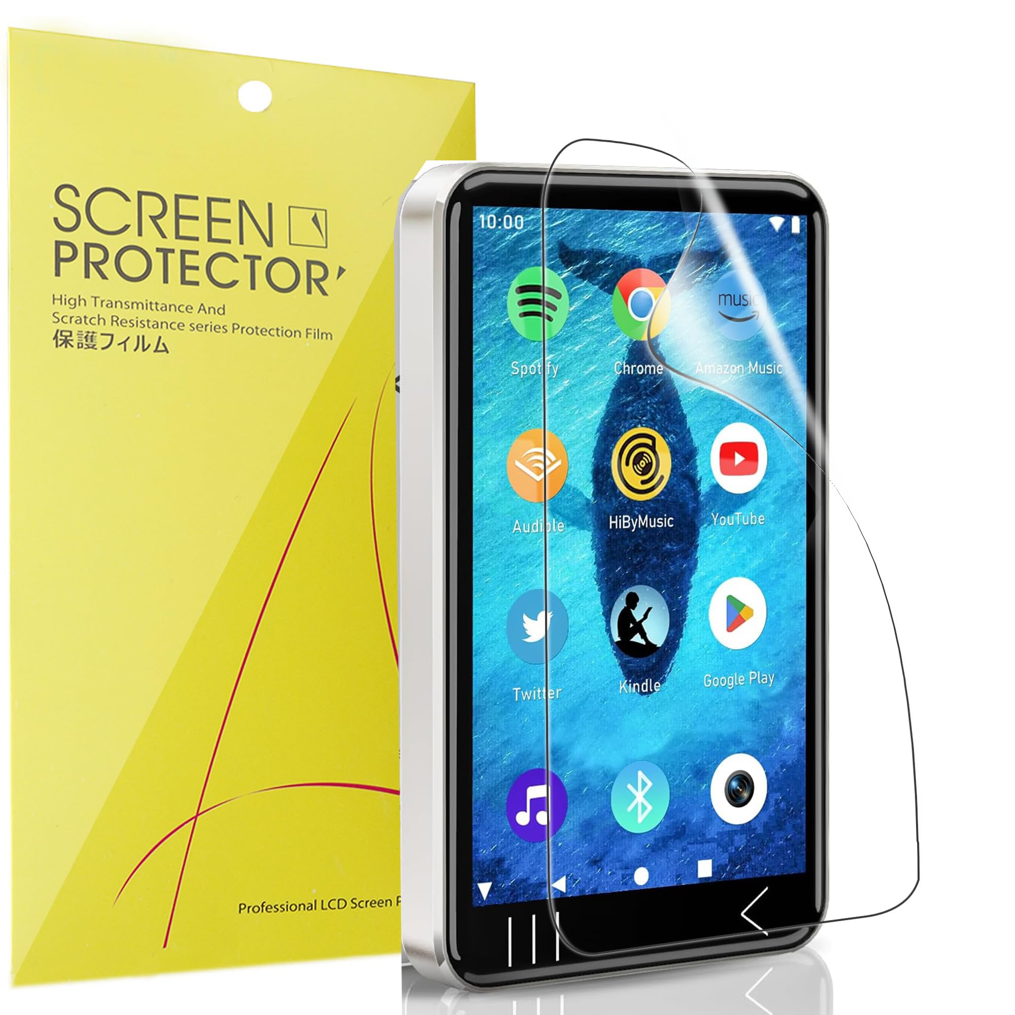 Blueshaweu Pellicola protettiva compatibile con lettore MP3 ZAQE M505 da 4 pollici, HD trasparente, pellicola protettiva flessibile in TPU [6 pezzi] per lettore ZAQE M505 MP3 (HD