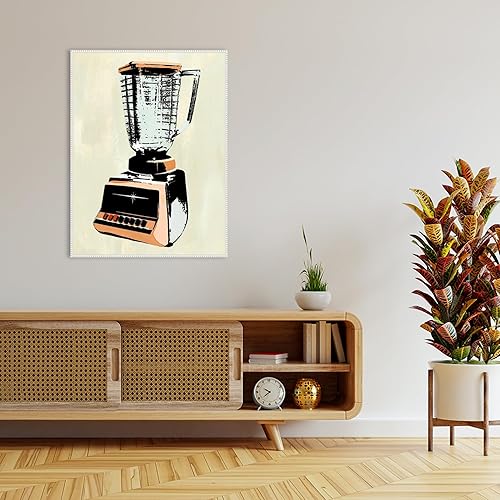 Miniatura 6 de Amanti Art Framed Canvas Wall Art 42x32 Retro Kitchen Appliance I by Annie Warren, Framed Wall Art Canvas, Still Life Artwork, Traditional Decor,