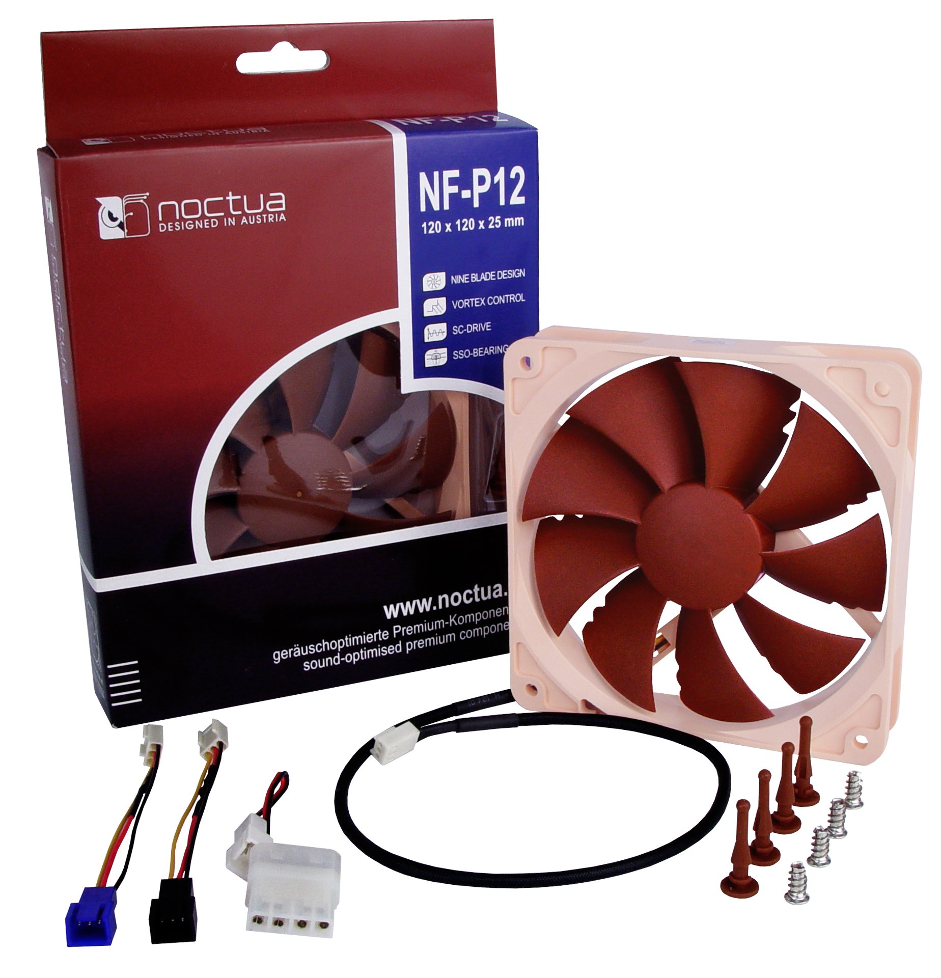 NoctuaNF-P12 Vortex-Control 120mm Quiet Case Fan