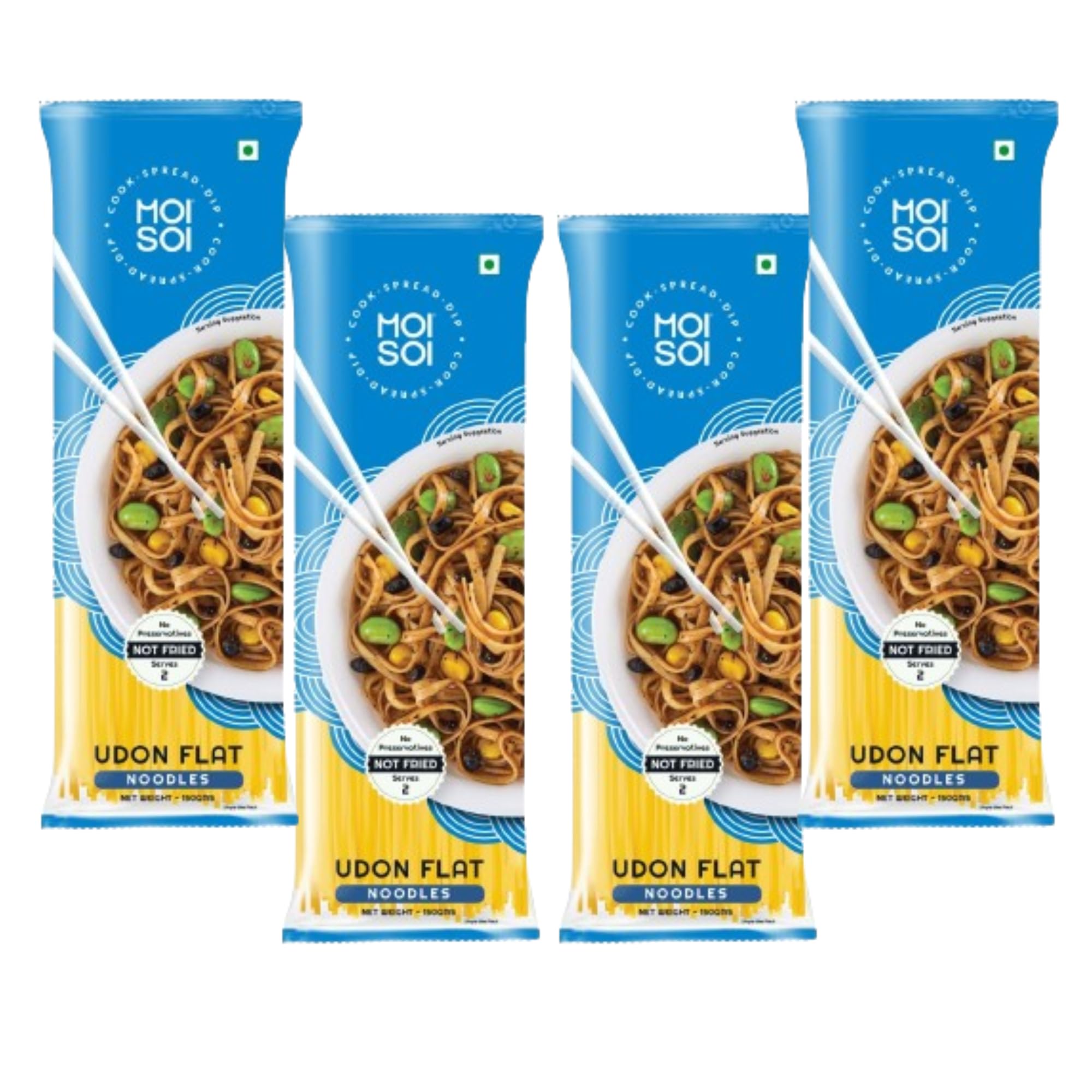 MOI SOI® UDON Noodles pack of 4 | JAPANESE UDON | No Preservatives | No MSG | Get Restaurant Style Taste in Just 10 Minutes | Not Fried | Serves 8 | 150 gm each packet s (B0BNDR4PQ8) Amazon Price History, Amazon Price Tracker