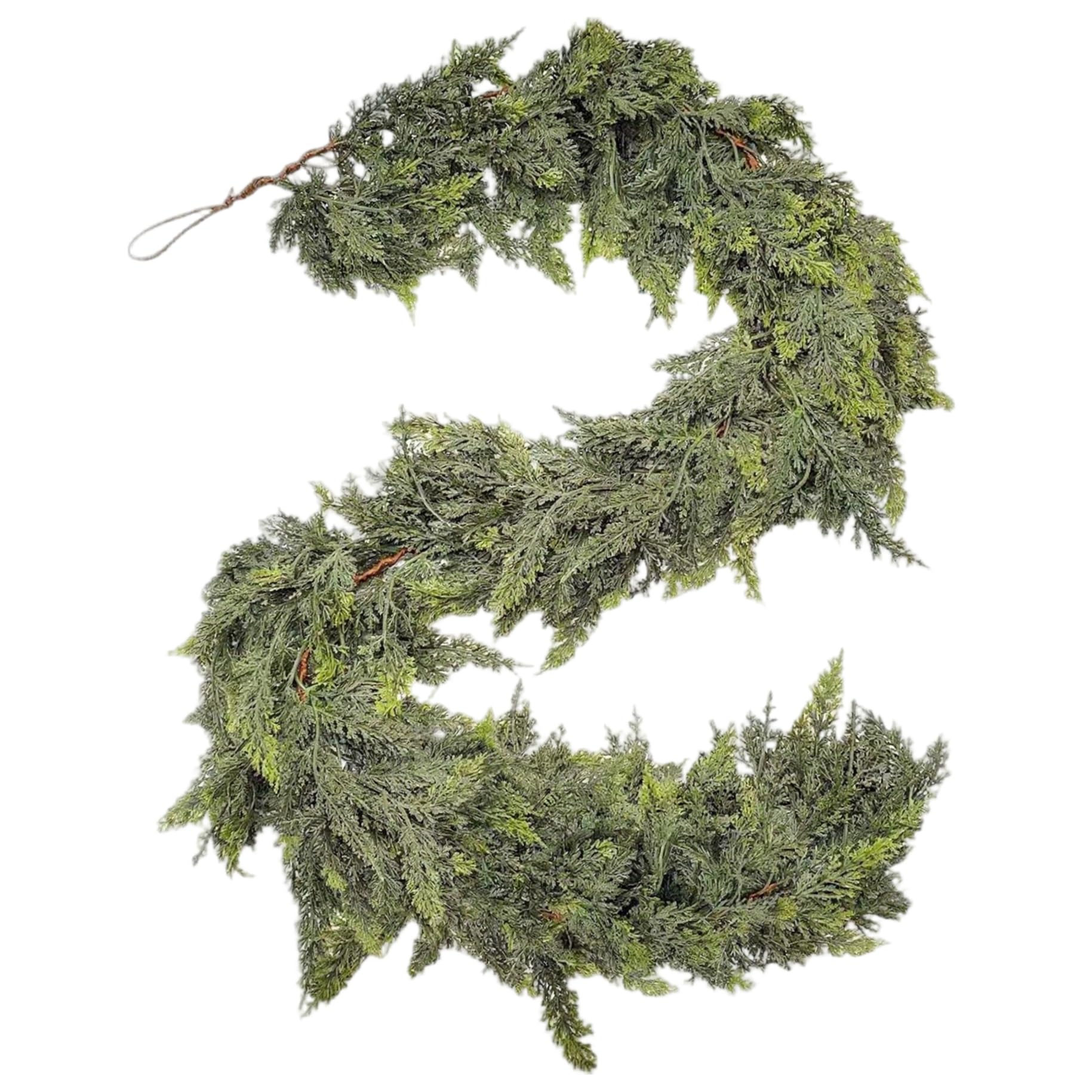 Guirlande de Noël sans perte d'aiguilles en pin artificiel réaliste de 1,8 m