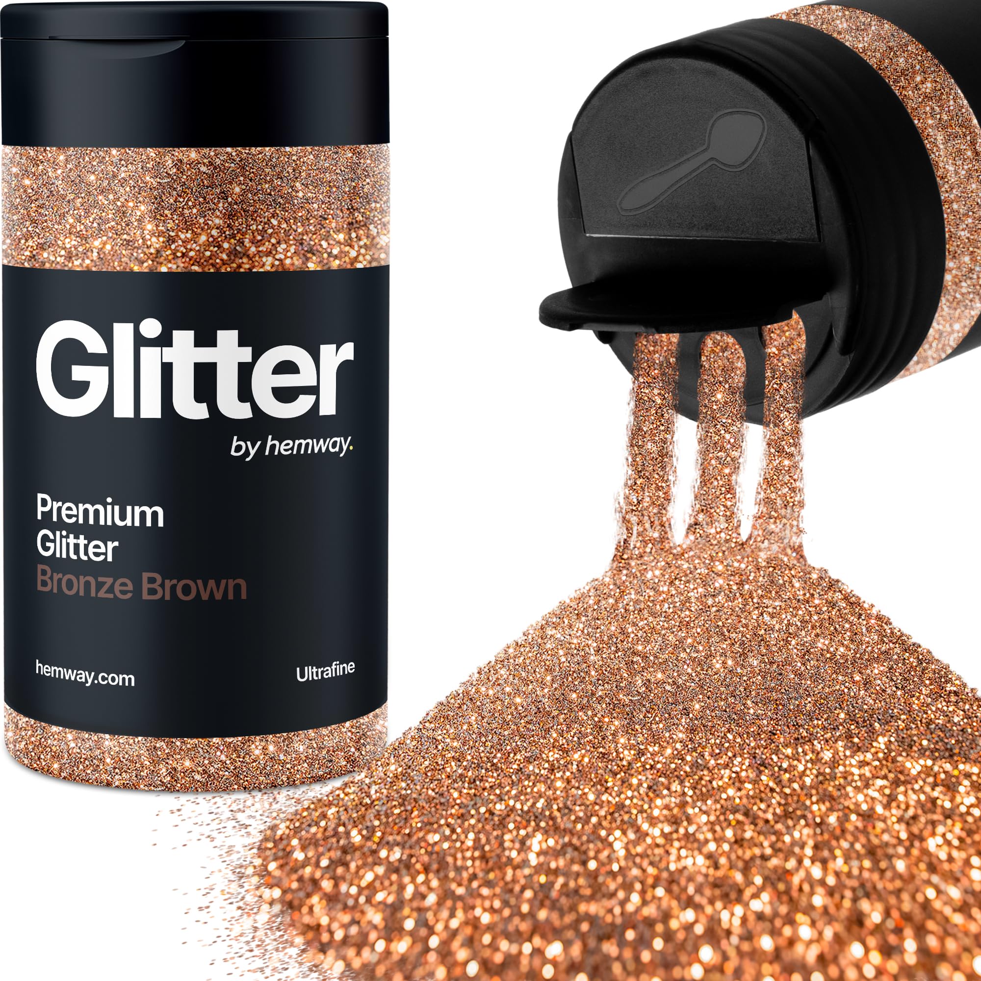 Bronze Brown Glitter Shaker, 130g Ultrafine Glitter, Crafts 1/128" Metallic Flake Bronze Brown Sequins, Resin & Epoxy Crafts