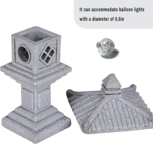 Miniatura 9 de Figuras de pagoda japonesa en miniatura, decoración asiática, pecera, acuario, accesorios de jardín de hadas, terrario zen, decoraciones de bonsái