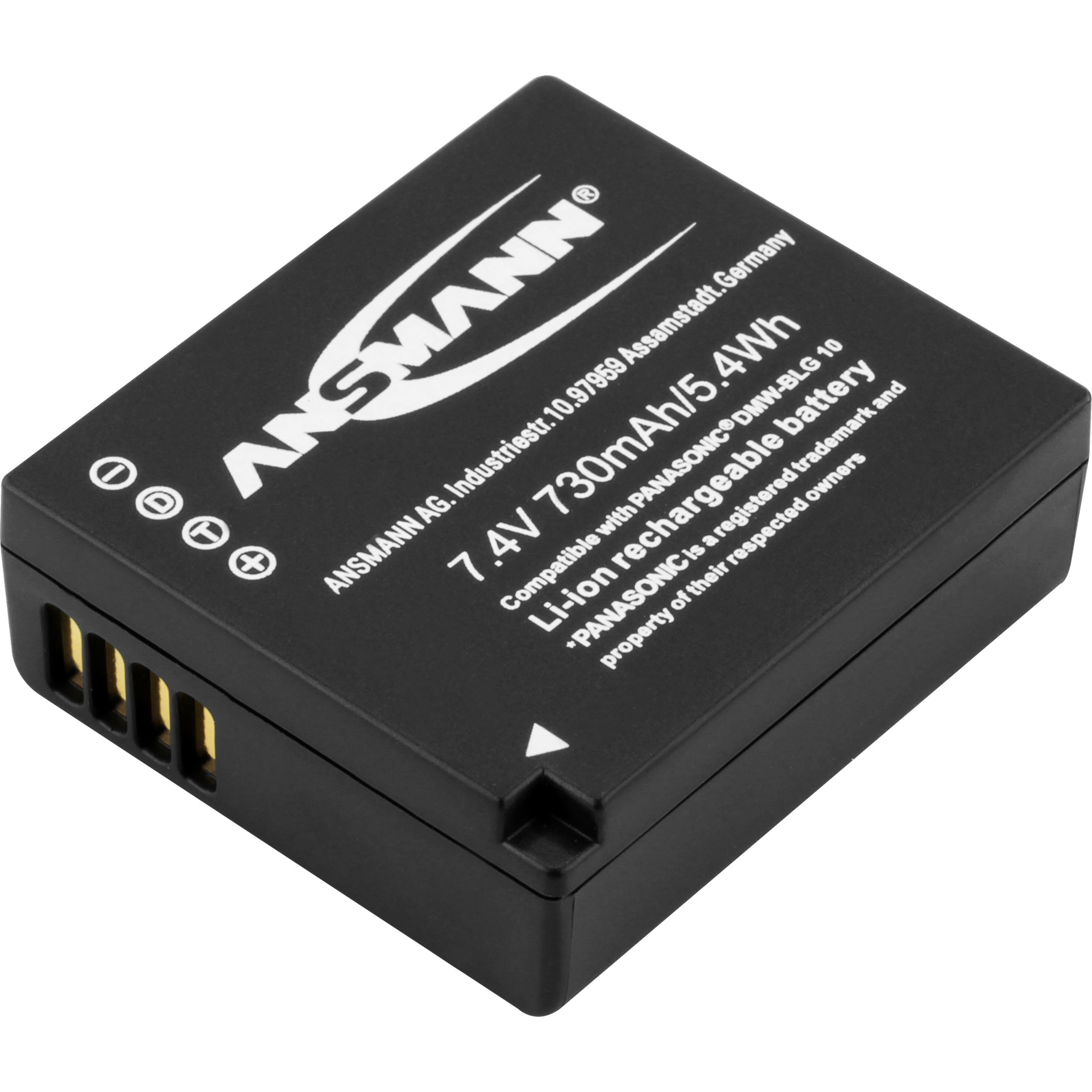 ANSMANN Li-Ion 7.4V Camera Battery Replacement For DMC-BLG 10 [Pack of 1] Compatible with Panasonic & Lecia Cameras Incl Panasonic Lumix DMC-3D1, Leica V-Lux 4 & Many More- 5 Year Warranty