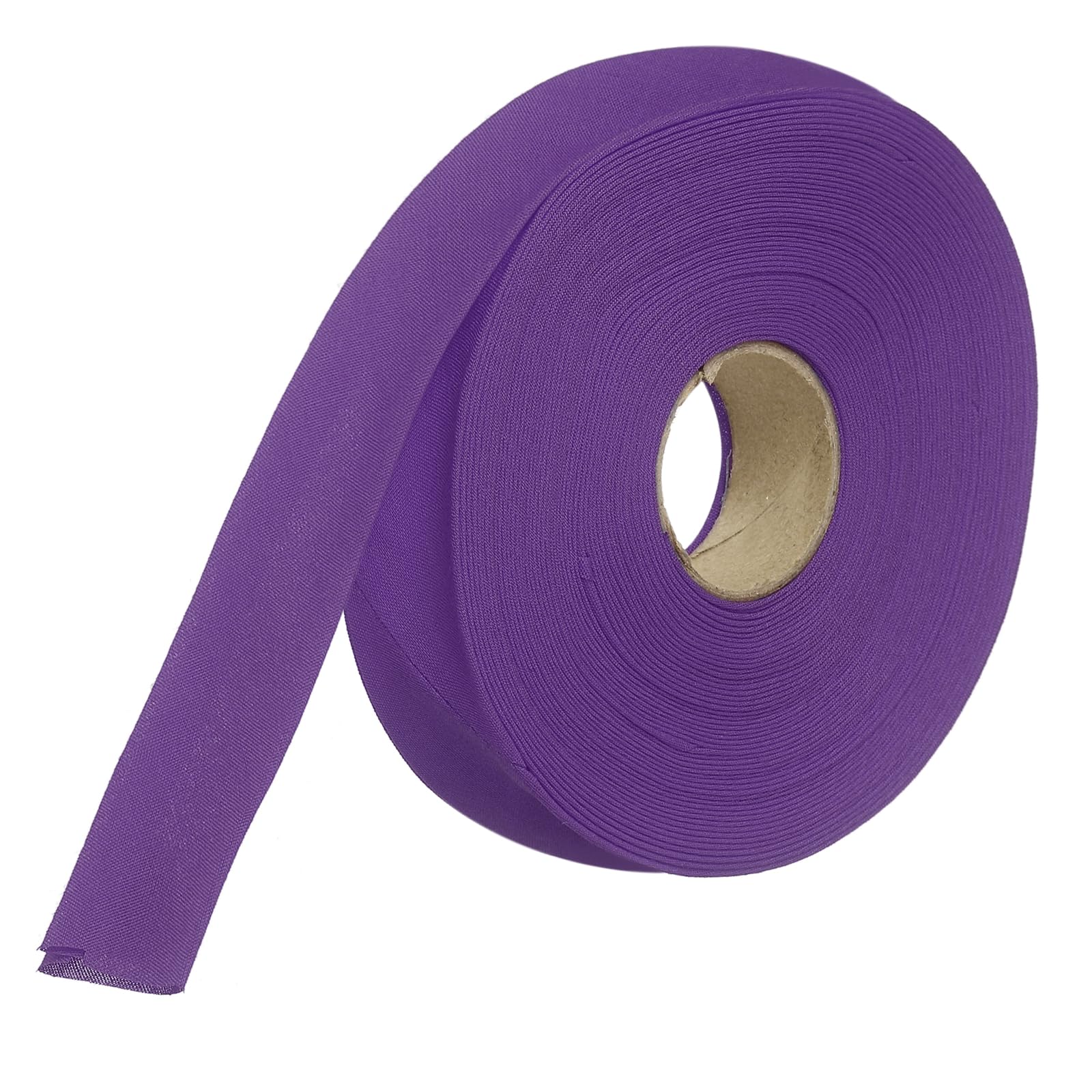 sourcing map 2.5cm Double Fold Bias Tape Polyester (Purple 14.6m)