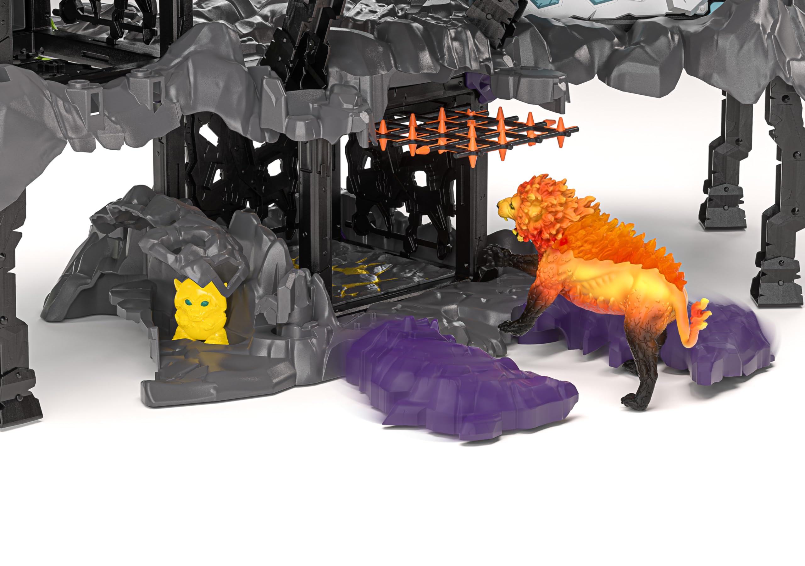 schleich ELDRADOR | MasterCave Smashrador 42757 | ab 6 Jahren | 119 Teile | Set aus 4 x ELDRADOR Battle Cave, 4x Minis, Roboter, Lavalöwe & Superkristall | mit vielen Funktionen & Zubehör