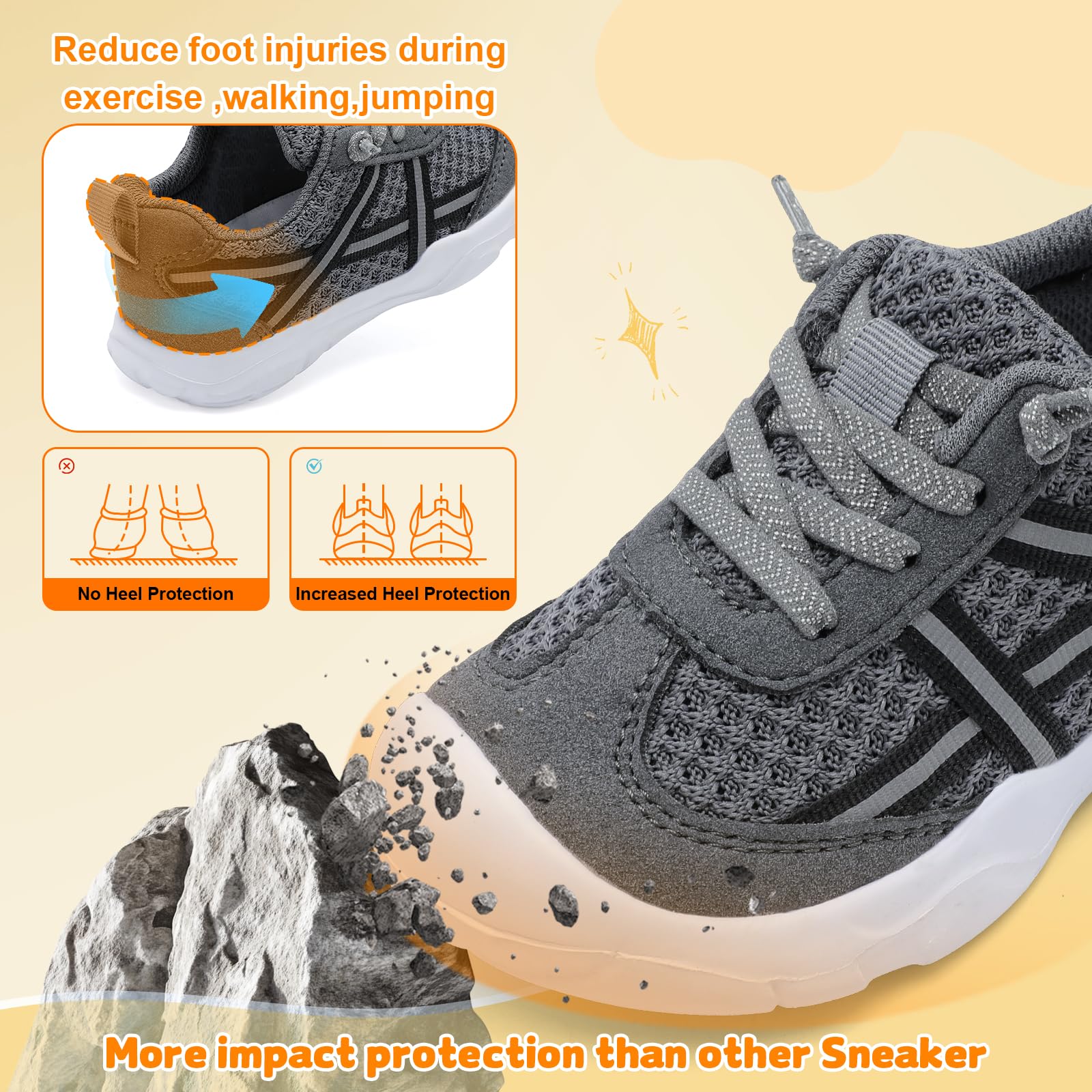Besroad Toddler Shoes Boys Girls Barefoot Walking Shoes Kids Breathable Running Sneakers Slip On Tennis Shoes — view 5