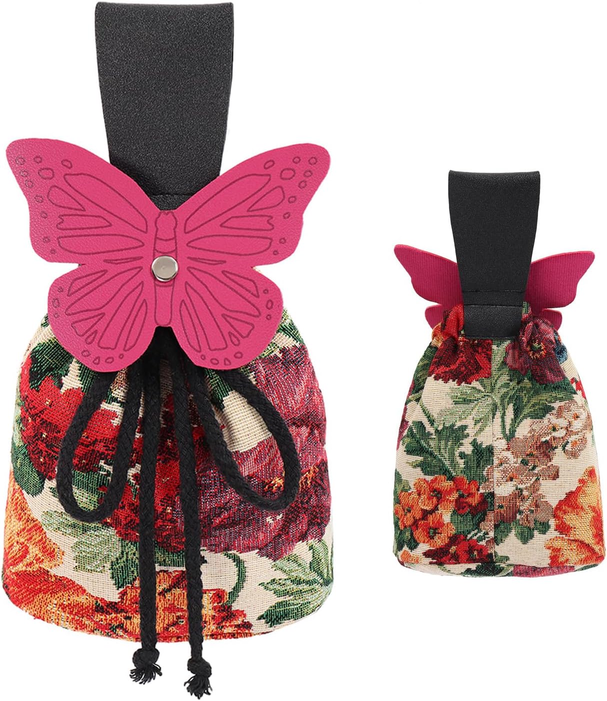 ANINECT Renaissance Belt Pouch Ren Faire Pack Medieval Butterfly Waist Bag Vintage Coin Purse LARP Halloween Accessories (B)