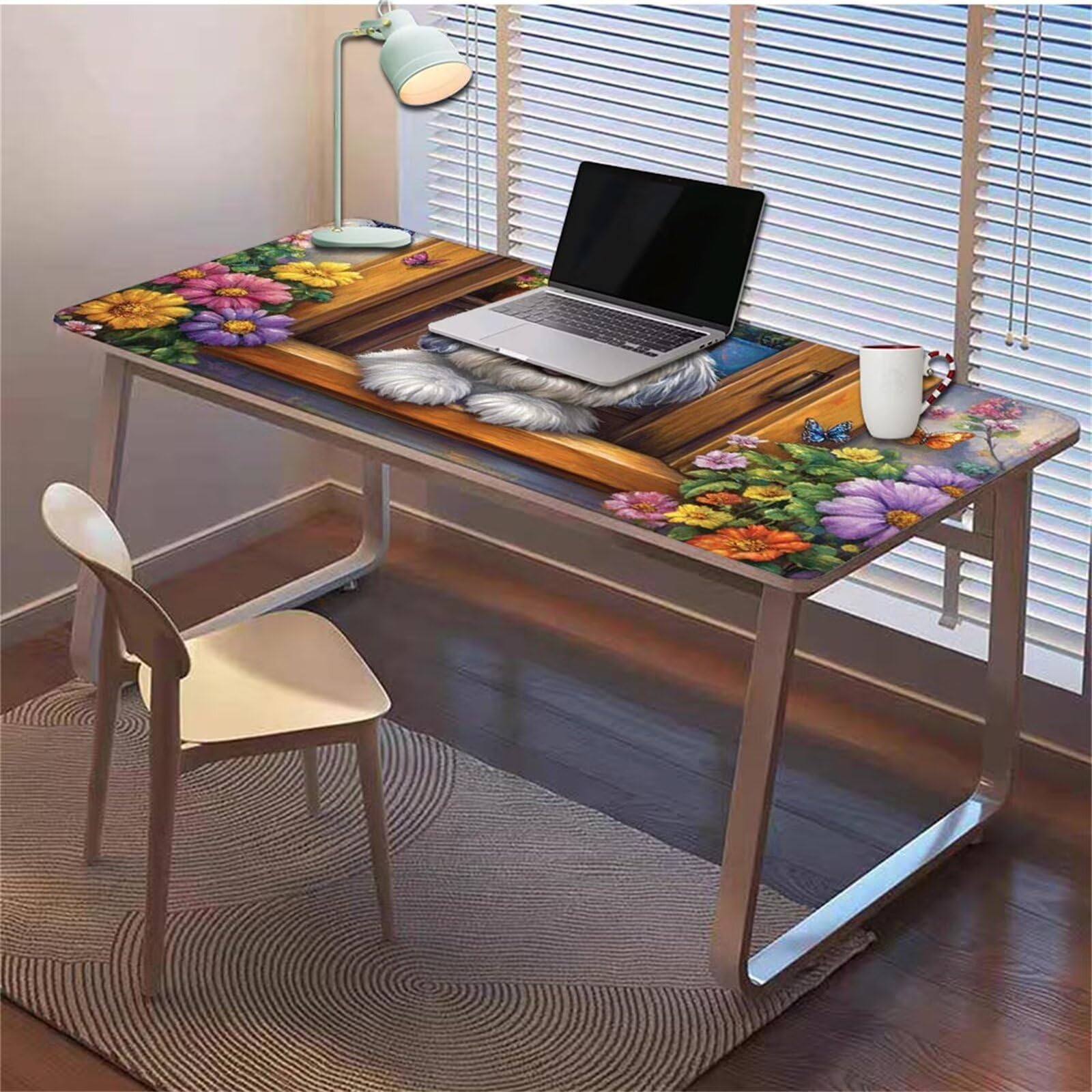 Gamingowa podkładka pod mysz 1200 x 600 x 3 mm, XXL, wodoszczelna, odporna na ścieranie, z przyszytymi krawędziami, kolorowa podkładka na biurko, poprawia prędkość i precyzję pod laptopa, komputer
