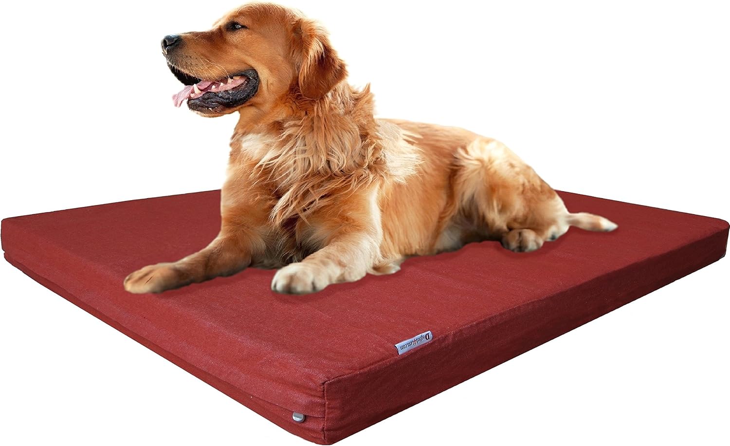 Dogbed4less XL Durable Waterproof Orthopedic Cooling Memory Foam Dog Pet Bed with Extra External Cover, Bombay Brown, 40X35X4 Inches