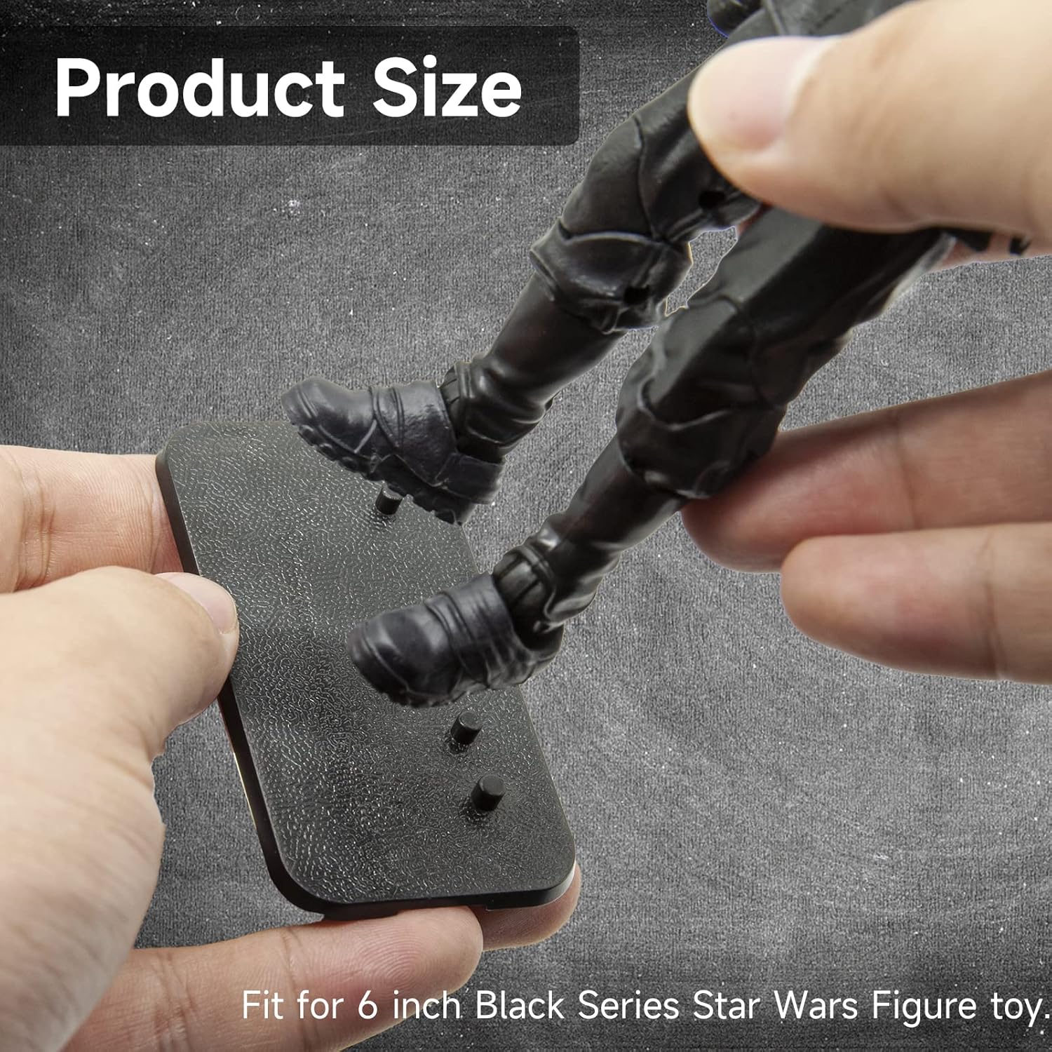 EBCO 50 Pieces Plastic Action Figure Display Stand Base ,Multi-PEG Model Support Stand Fit For 6 inch Black Series Star Wars Figure toy