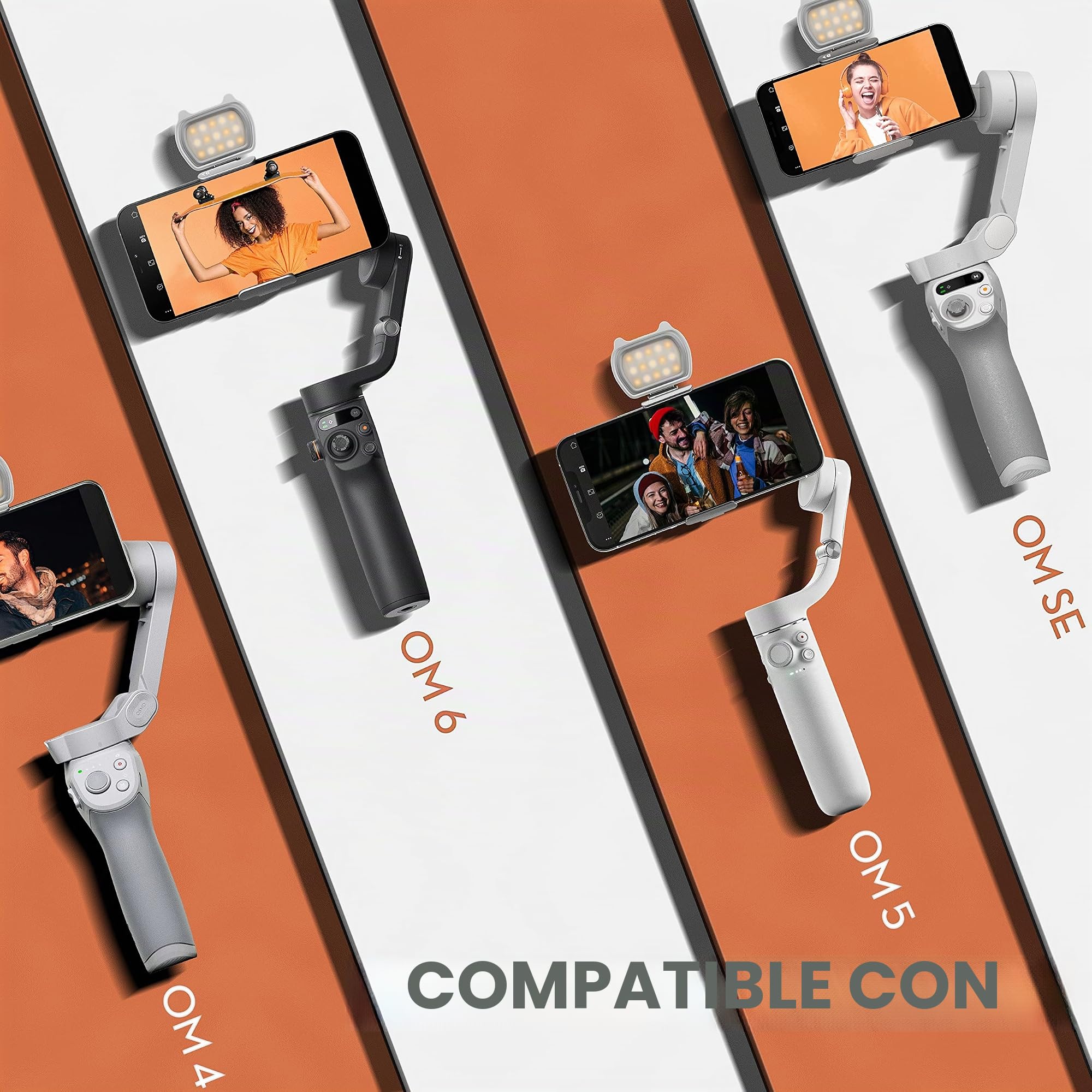 STARTRC Osmo Mobile 6 Luz de Llenado Magnética para dji Osmo Mobile 6/OM 5/OM SE/OM4 SE Gimbal Estabilizador Accesorios