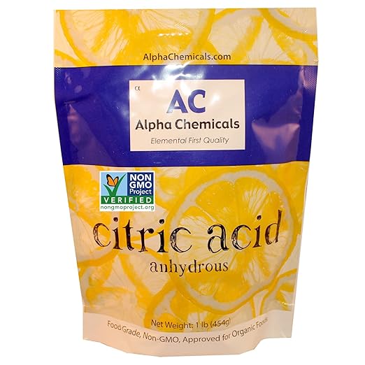 Alpha Chemicals Non-GMO Project Verified Citric Acid - 1 Pound – Organic