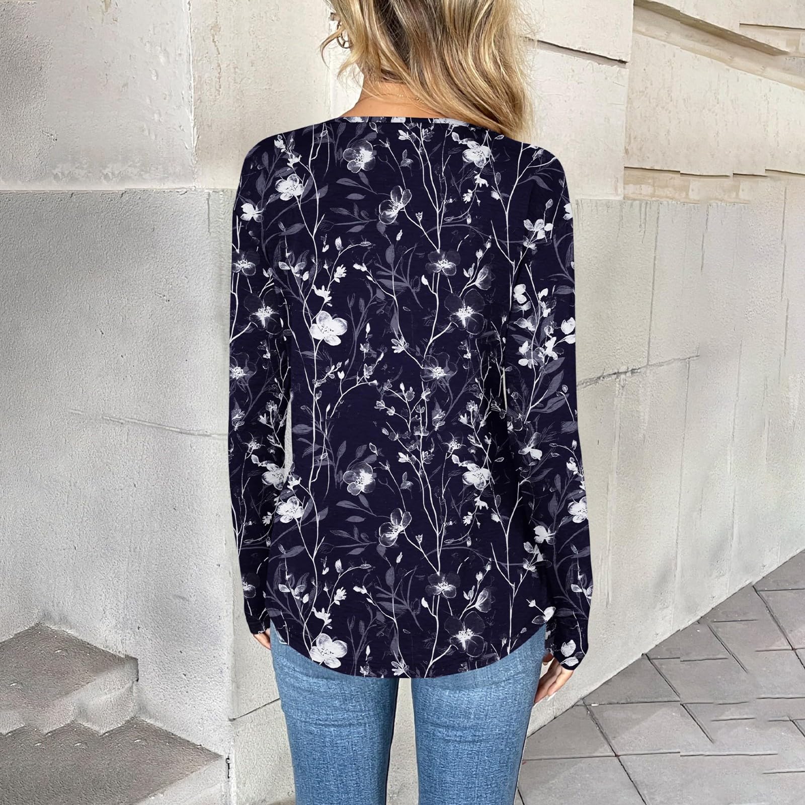 Genérico Camiseta Mujer Manga Larga Cómoda Suave Algodón Manga Larga Túnica Básica Camiseta Casual Brillante Cuello Redondo Ajuste Holgado Camisetas Ropa De Mujer Tallas Grandes