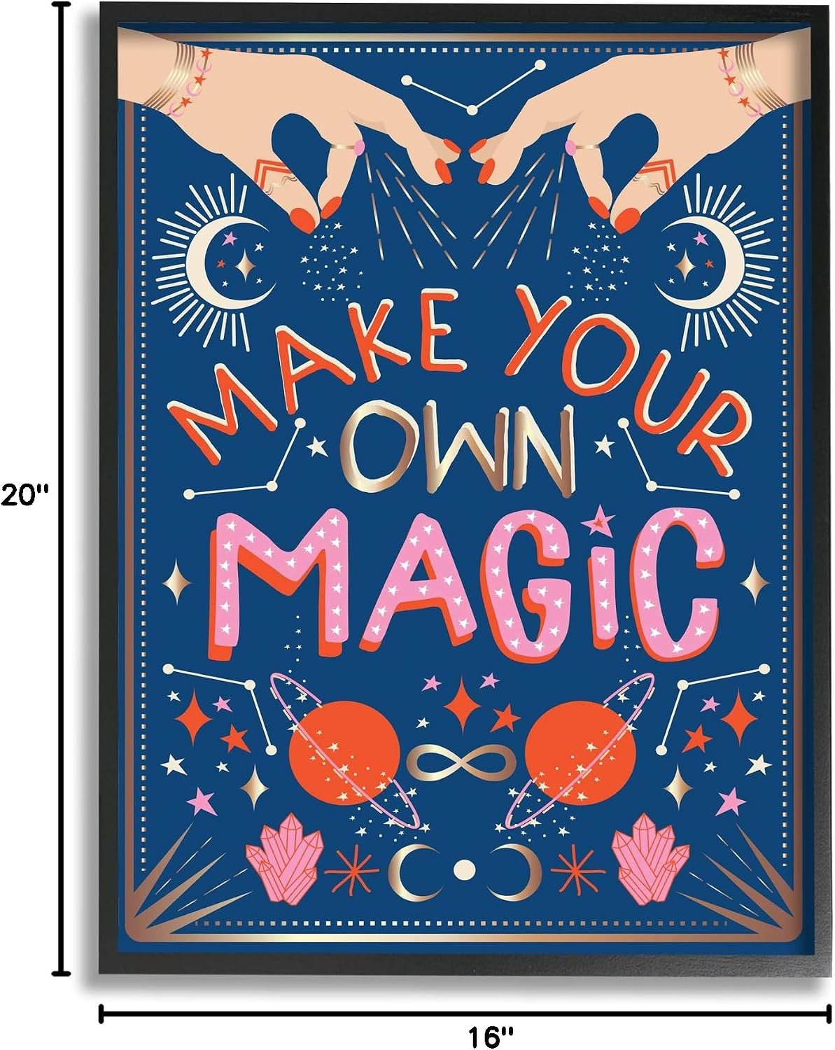 Stupell Industries Make Your Magic Phrase Fashion Hands and Constellations