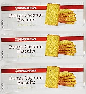 Butter Coconut Biscuits, 7.05 oz, 200g,3 Packs