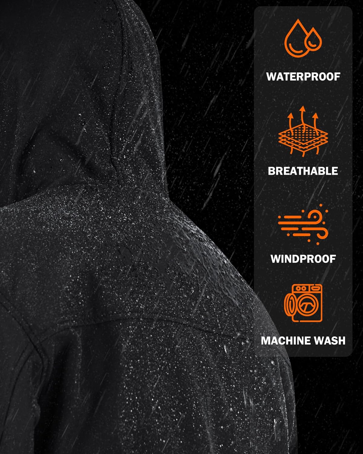 Heated Jackets for Men, Winter Mens Heated Jacket, Waterproof Windproof Soft Shell Electric Heated Coat - Image 5