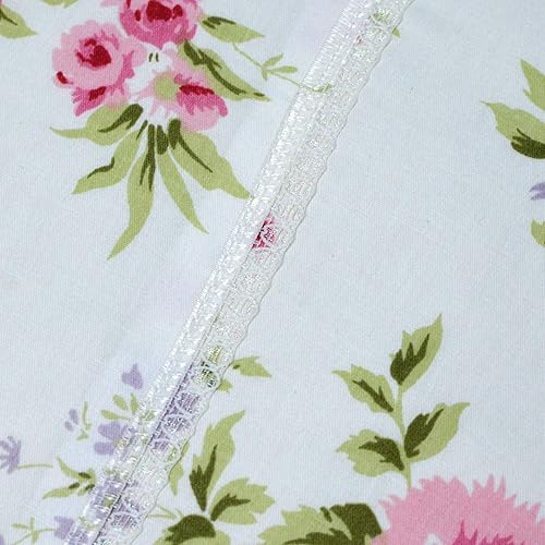 Miniatura 7 de FADFAY Juego de funda de edredón floral rosa Shabby Rose para niñas 100 algodón ultra suave 7 piezas 1 funda de edredón  1 sábana bajera  1 sábana