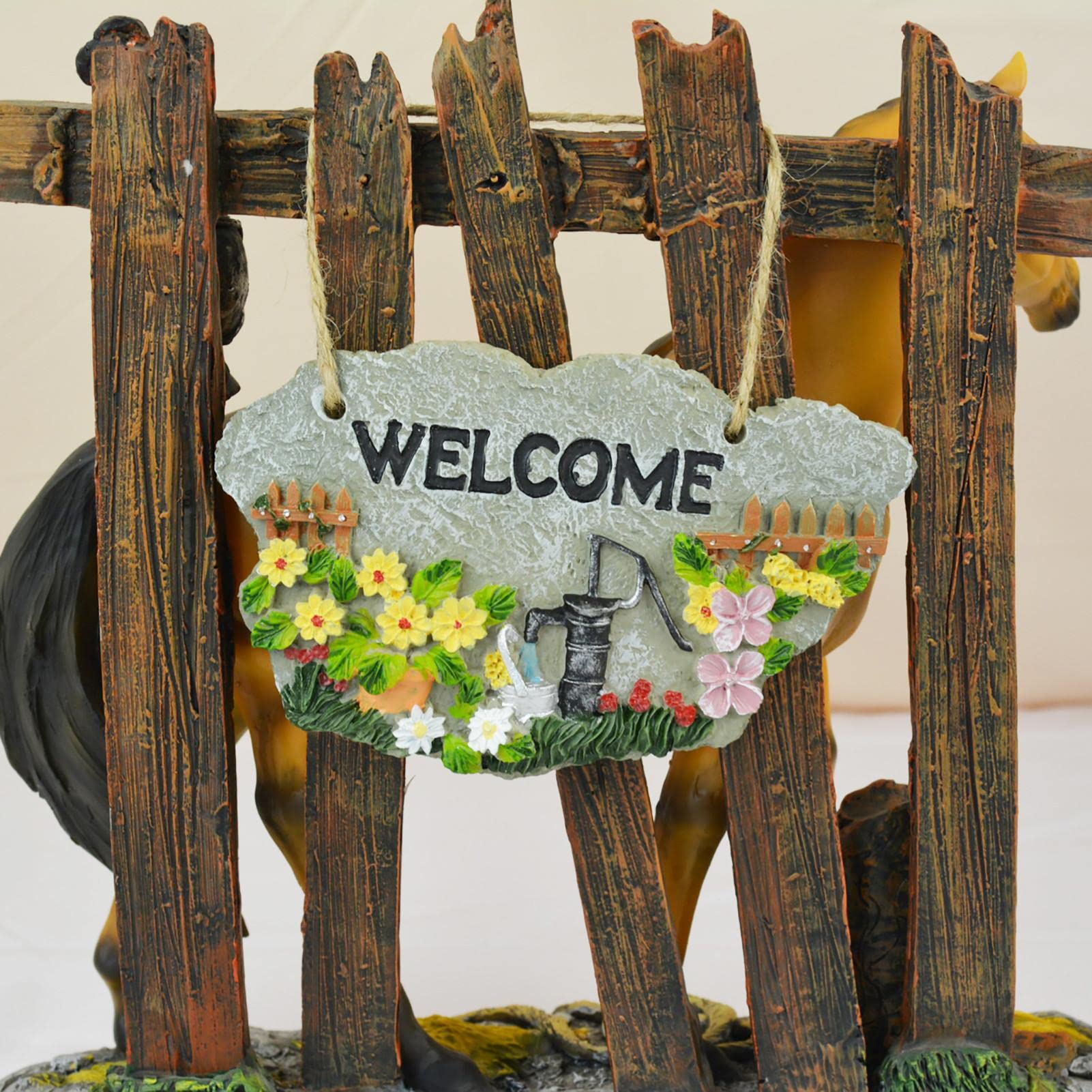 Ghirlanda Di Benvenuto Per Porta Di Casa In Legno | Decorazione Rustica Con Fiocchi E Foglie