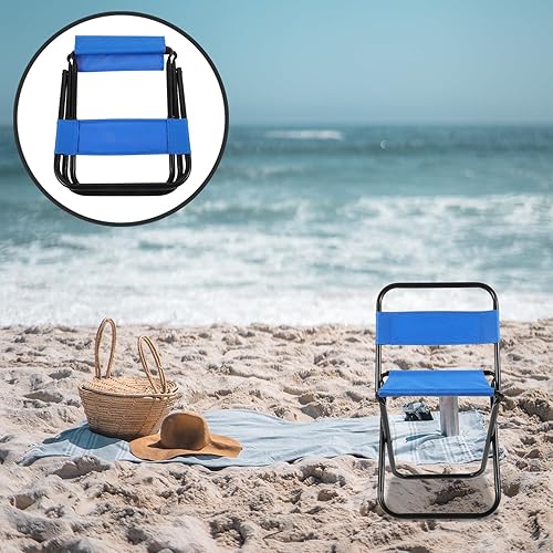 Miniatura 6 de STOBAZA Lightweight Foldable Small Camping Chair Portable Outdoor Lawn Seat Ergonomic Design Frame Easy Storage and Transport for Fishing Beach and