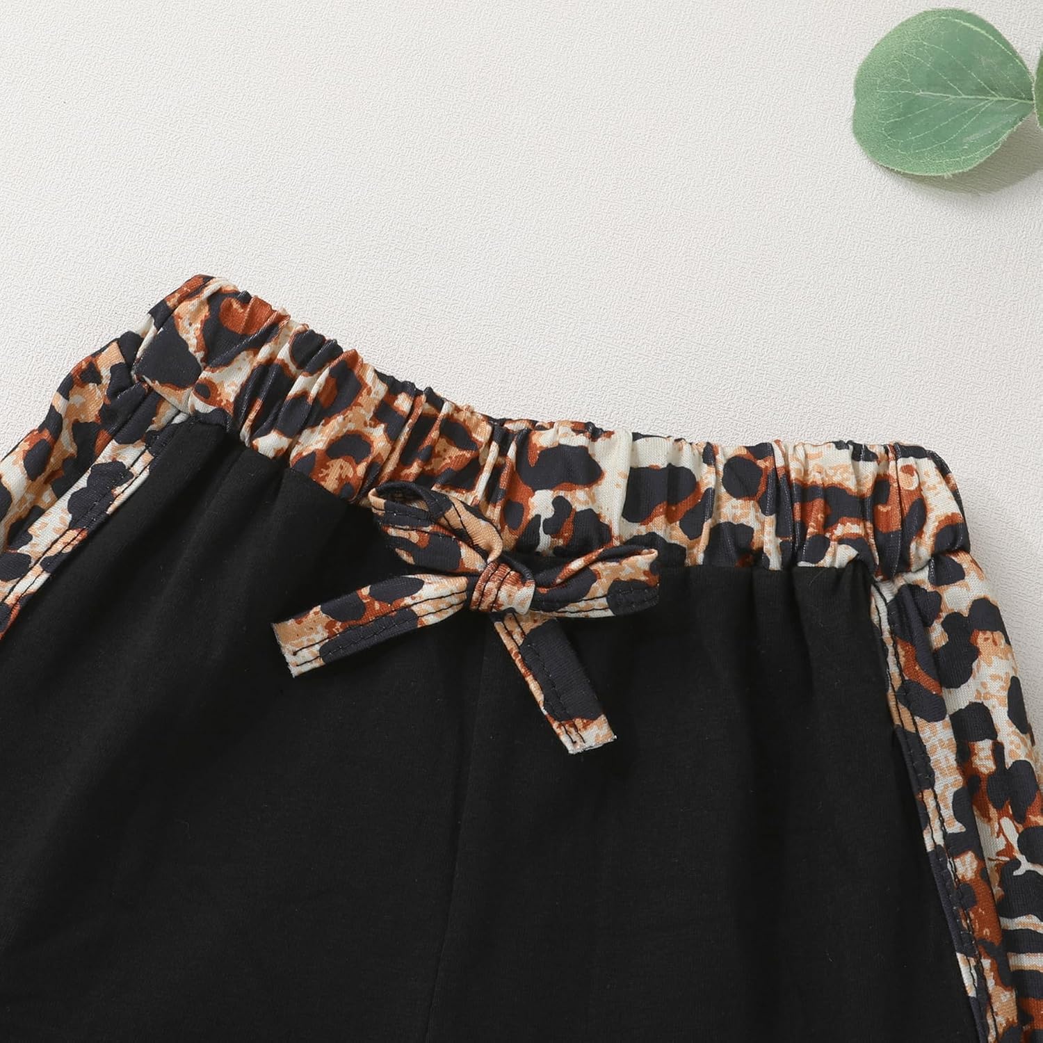 YOUNGER TREE Toddler Infant Baby Girls Summer Outfits Leopard Print Short Sleeve Pocket T-Shirt Tops Pants Clothes Sets - Image 6