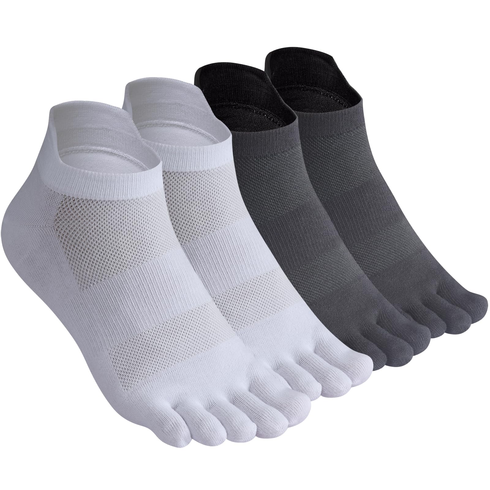 Meaiguo Men's Toe Socks Cotton Five Finger Socks Athletic Toe Socks for Running