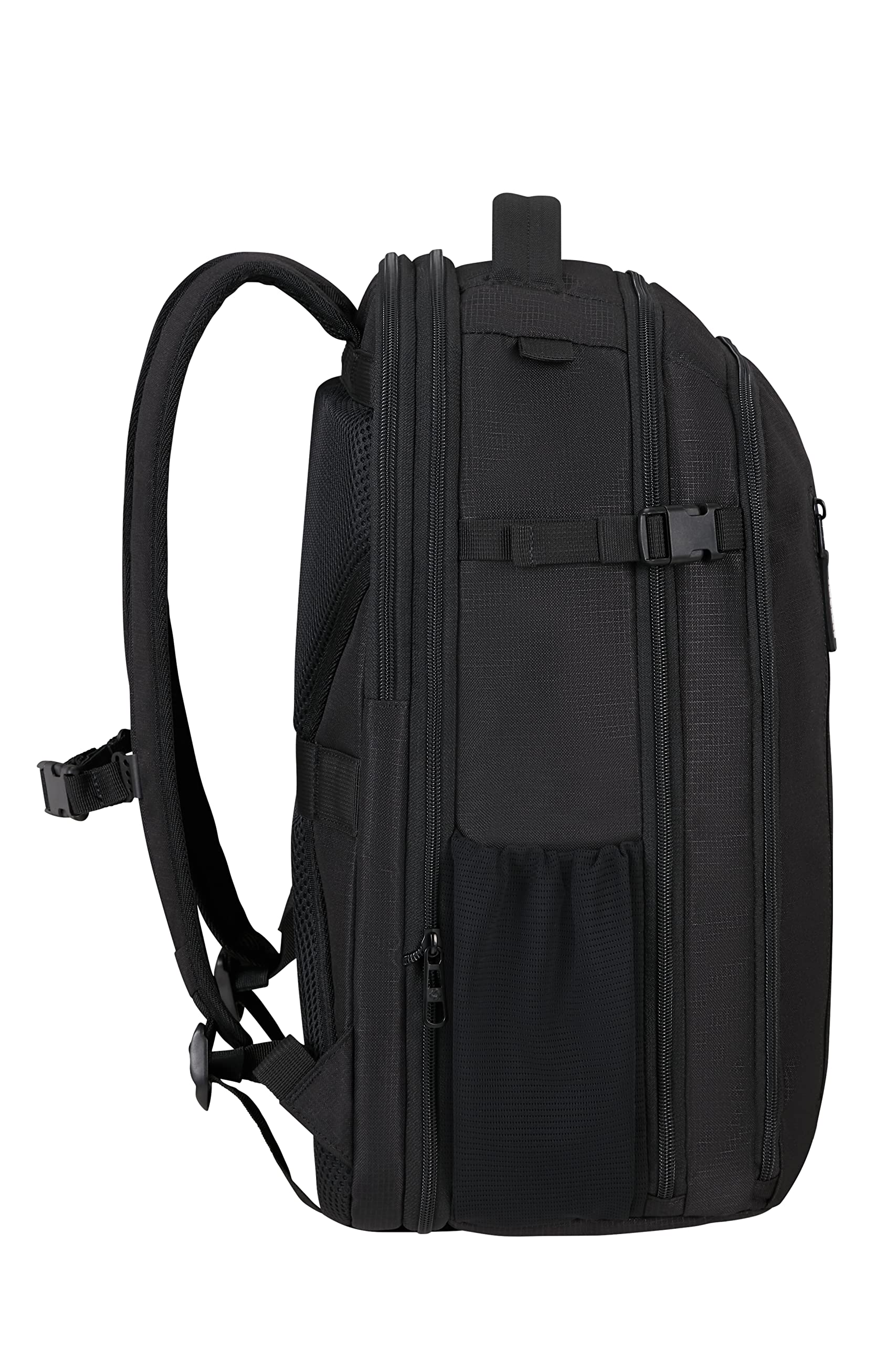 Samsonite Roader - Zaino espandibile per laptop da 17,3 pollici, 46 cm, 31,5/39,5 L, Nero (Deep Black)
