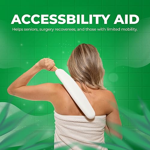 Miniatura 6 de GranNaturals Aplicador de loción para tu espalda, pies y piernas - Aplicador de protector solar - Cepillo corporal largo curvado de fácil alcance