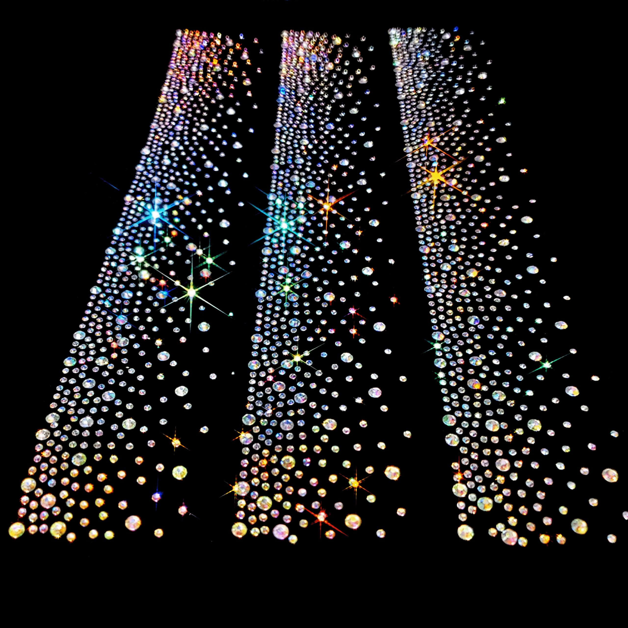Photo 1 of Blingxy Crystal AB Rhinestone Iron-On Strips Applique