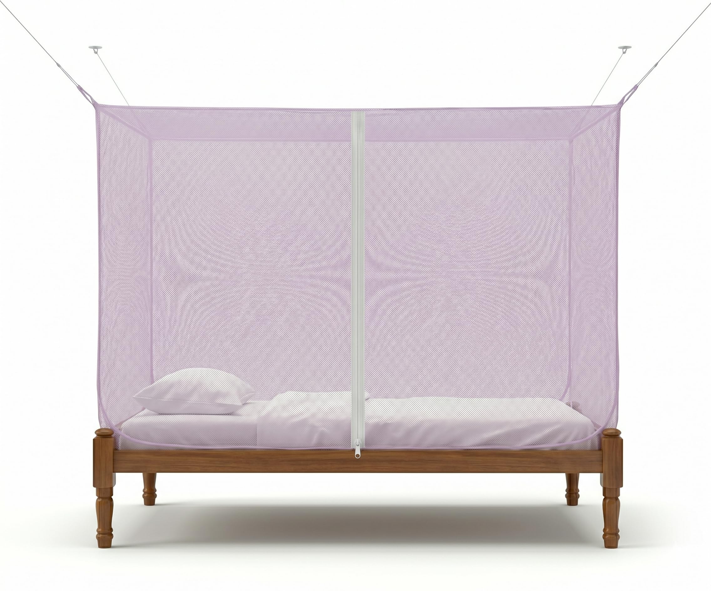 Comfortable MachharDani Single Bed Mosquito net with Zipper| 4.5x6 Single Bed |-picture-38