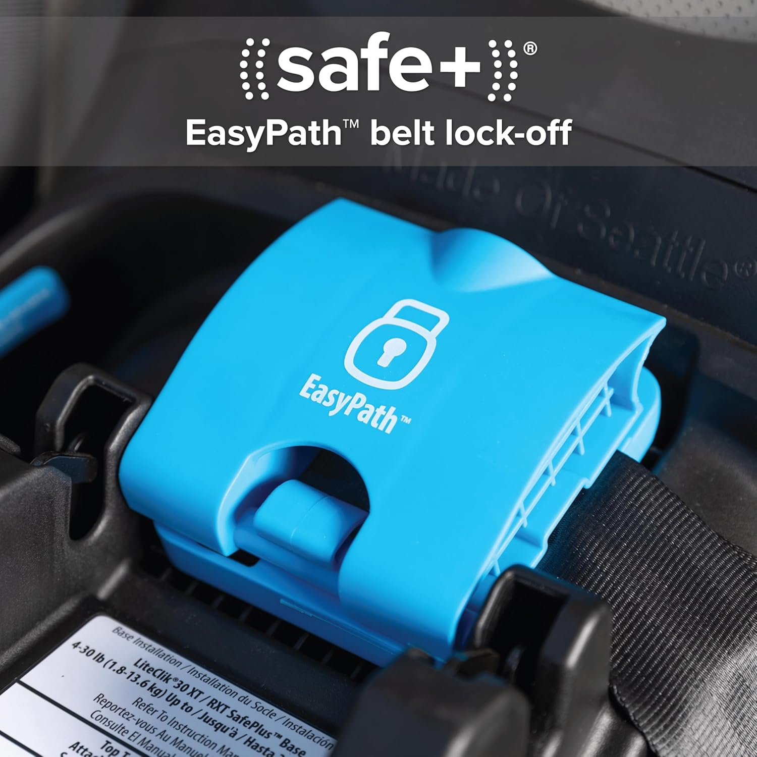 Diono LiteClik30 XT SafePlus Infant Carrier Infant Car Seat and Base, Rear-Facing for Infants 5-30lbs, SafePlus Engineering, with Infant Insert, UPF 50+ Sunshade (Black Storm) 10 81T lUS6B0L. AC SL1500