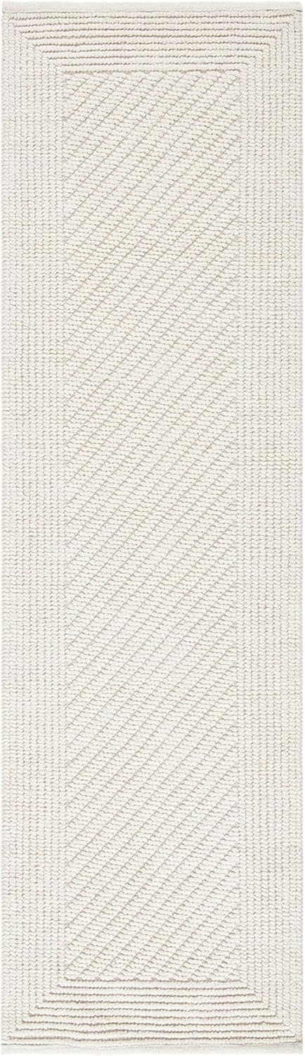 SAFAVIEH Natura Collection Runner Rug - 2'3" x 6', Ivory, Handmade Wool, Ideal for High Traffic Areas in Living Room, Bedroom (NAT450A)