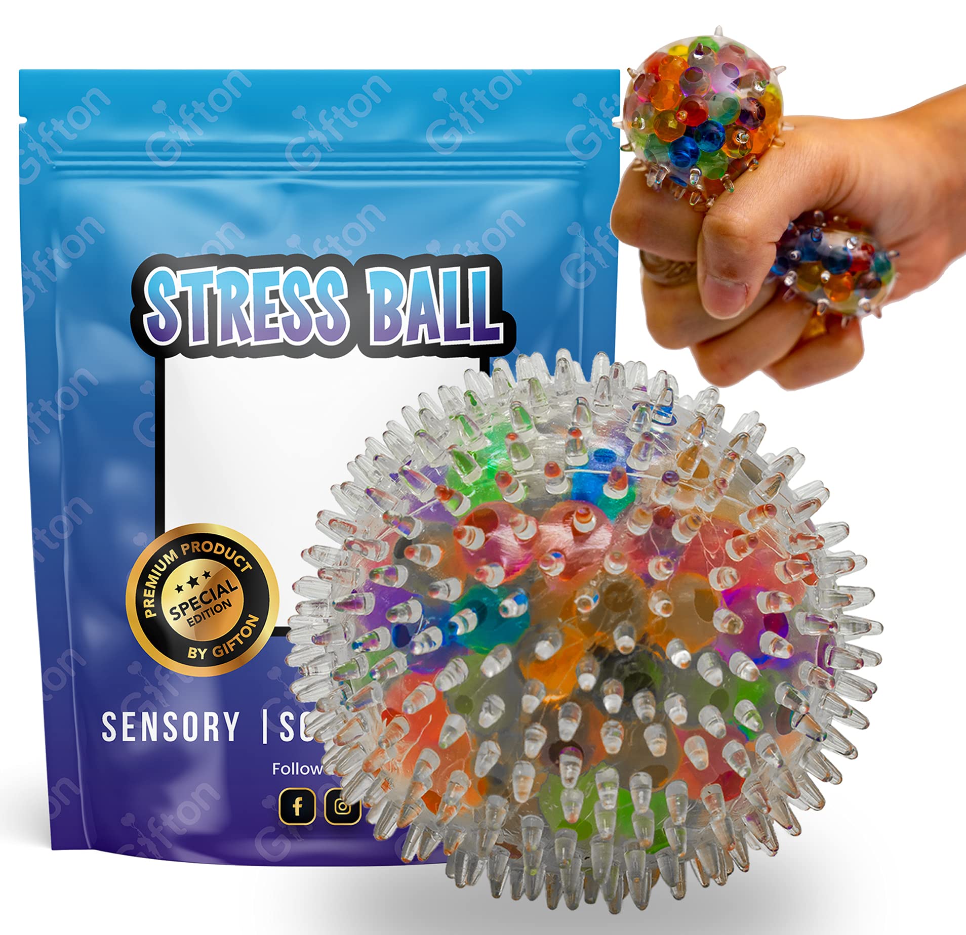Gifton, Spiky Stress Relief Ball for Aduls - Image 3