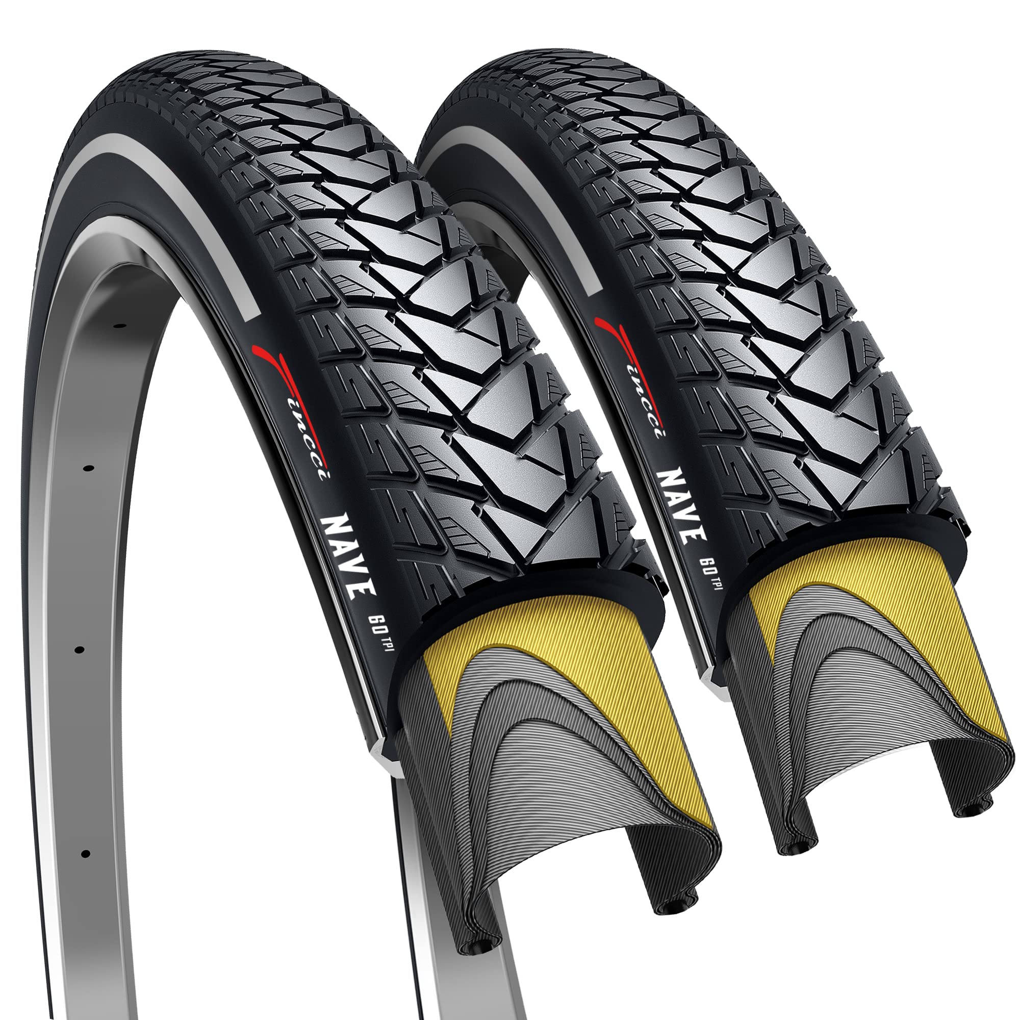Fincci Pair 700x35c Tire 37 622 Foldable 60 Tpi City Desertcart