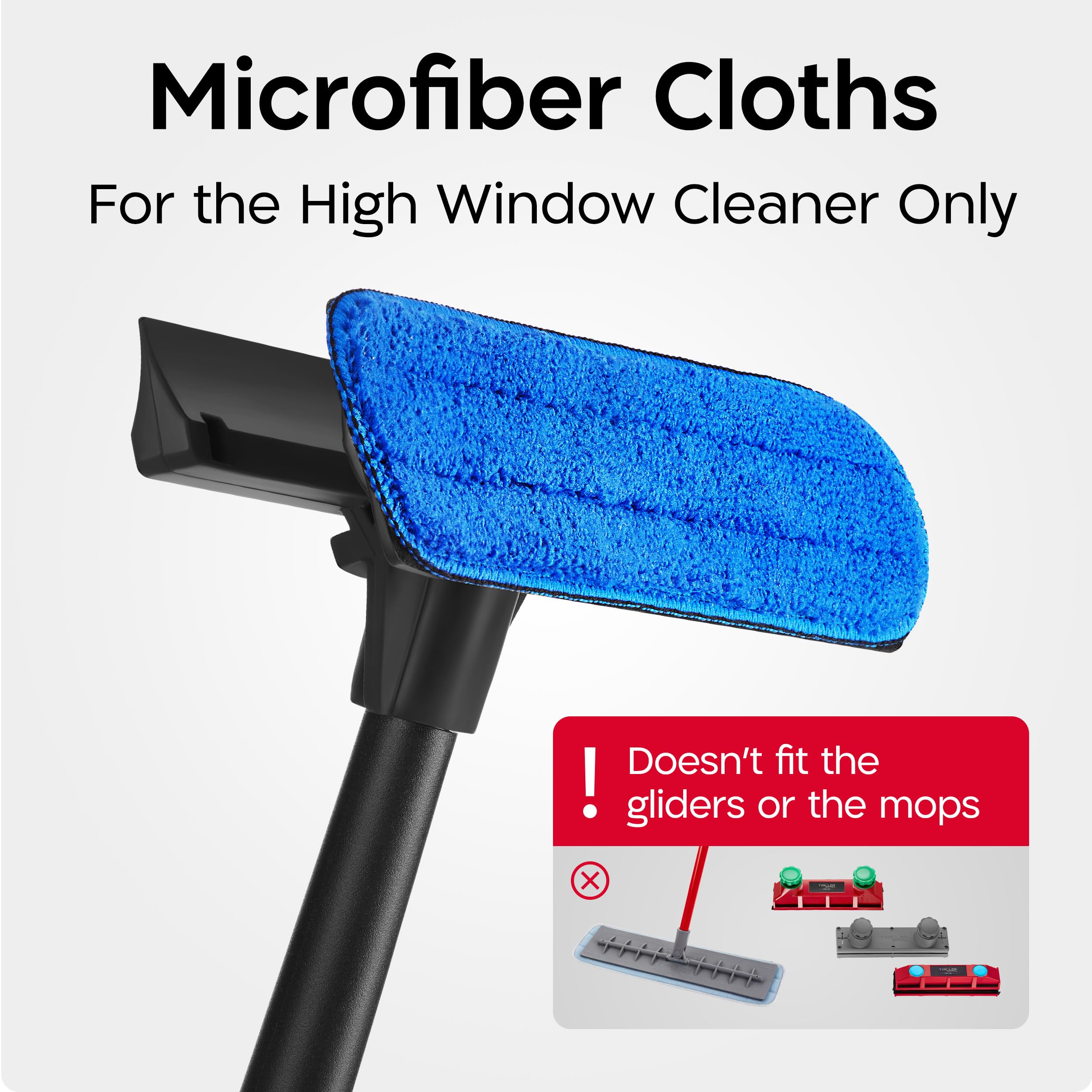 Tyroler Bright Tools Wymienna ściereczka do czyszczenia z mikrofibry - używana z wysokim środkiem do czyszczenia okien - super miękka, nieścierna - wysoce chłonne ściereczki - najlepsza do szklanych